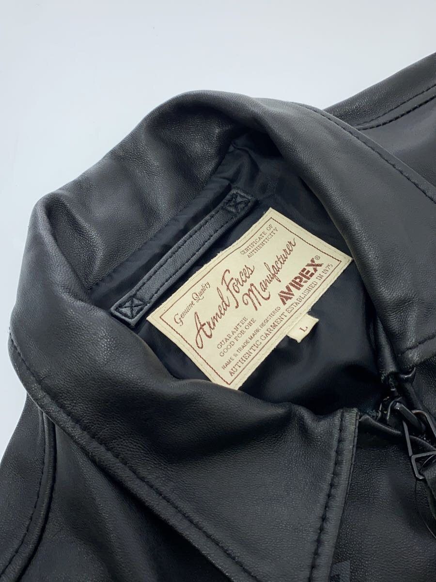 Avirex Avirex Plain Goat Leather Jacket Blouson Black Size US L / EU 52-54 / 3 - 7 Thumbnail