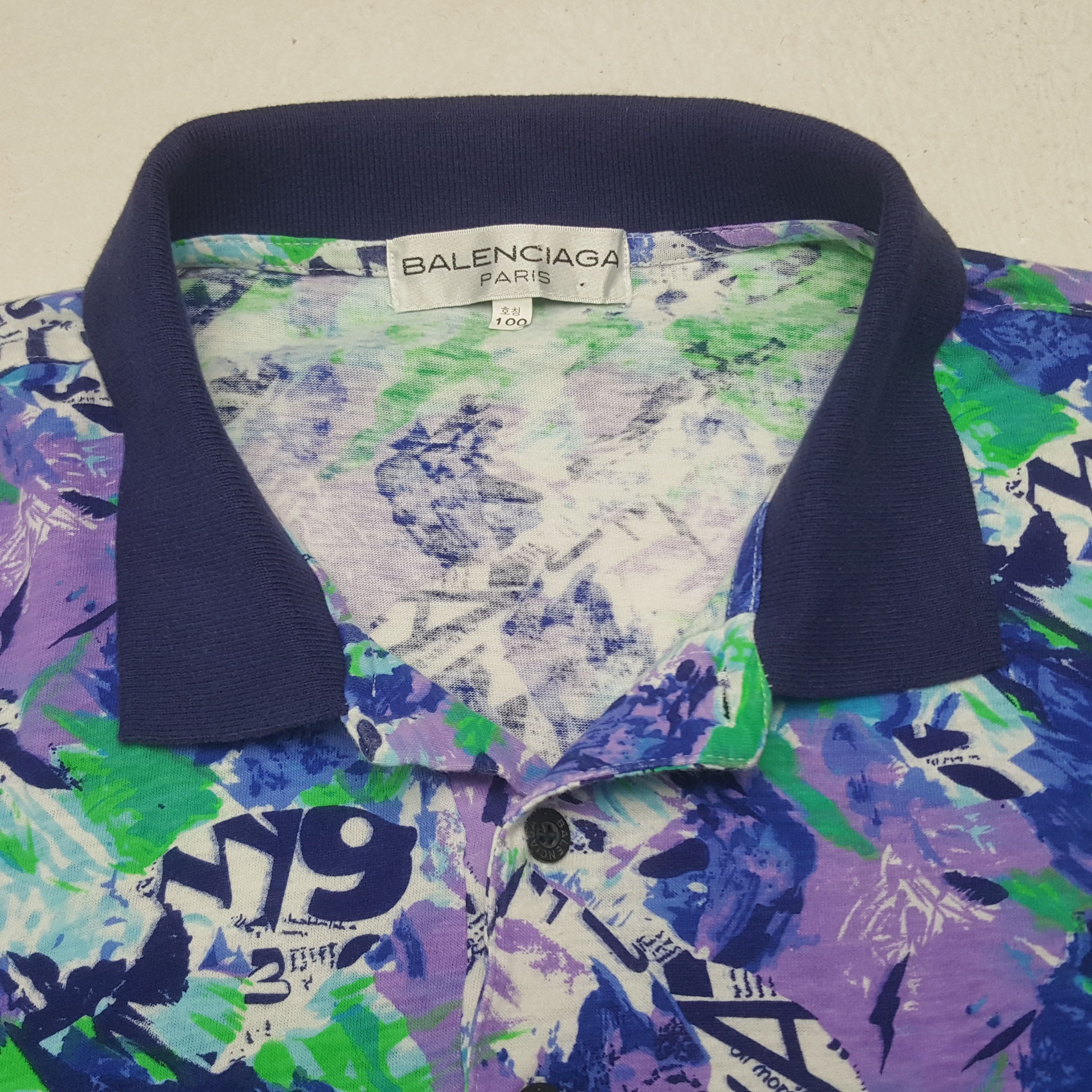 Other Vintage Balenciaga Fullprint Designer Polos RR22 Size US M / EU 48-50 / 2 - 4 Thumbnail