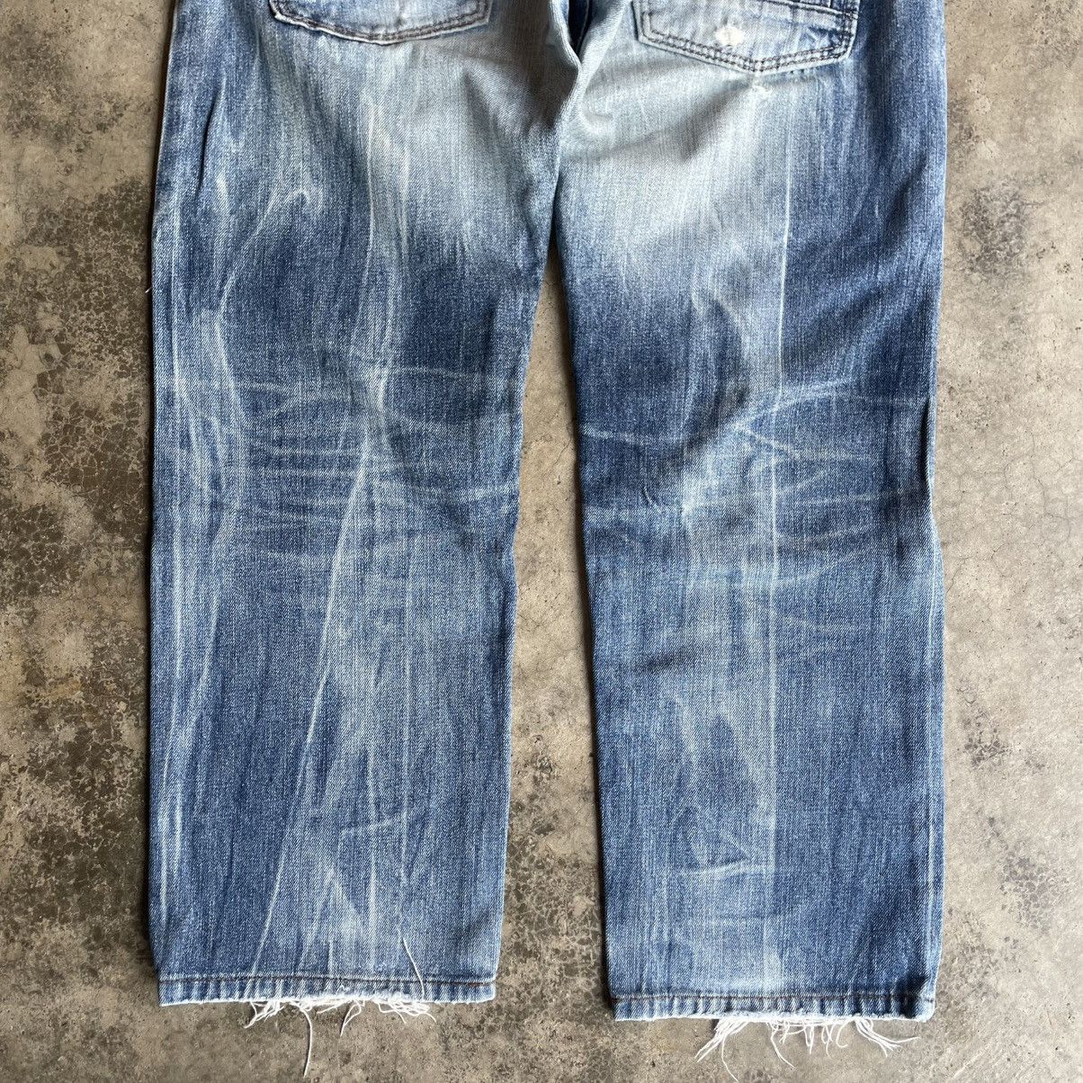 Edwin 🔥Vintage Edwin EXS413 Stoned Washed Ripped Distress Jeans Size US 34 / EU 50 - 6 Thumbnail