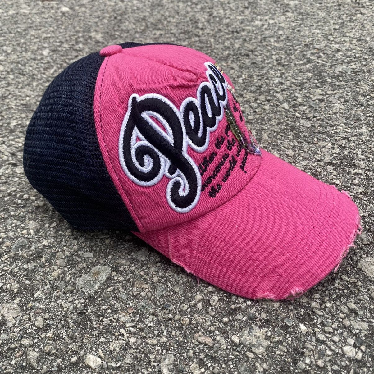 Kapital PEACE PROJECT Funk Pink Psychedelic Mesh Trucker Size ONE SIZE - 3 Thumbnail
