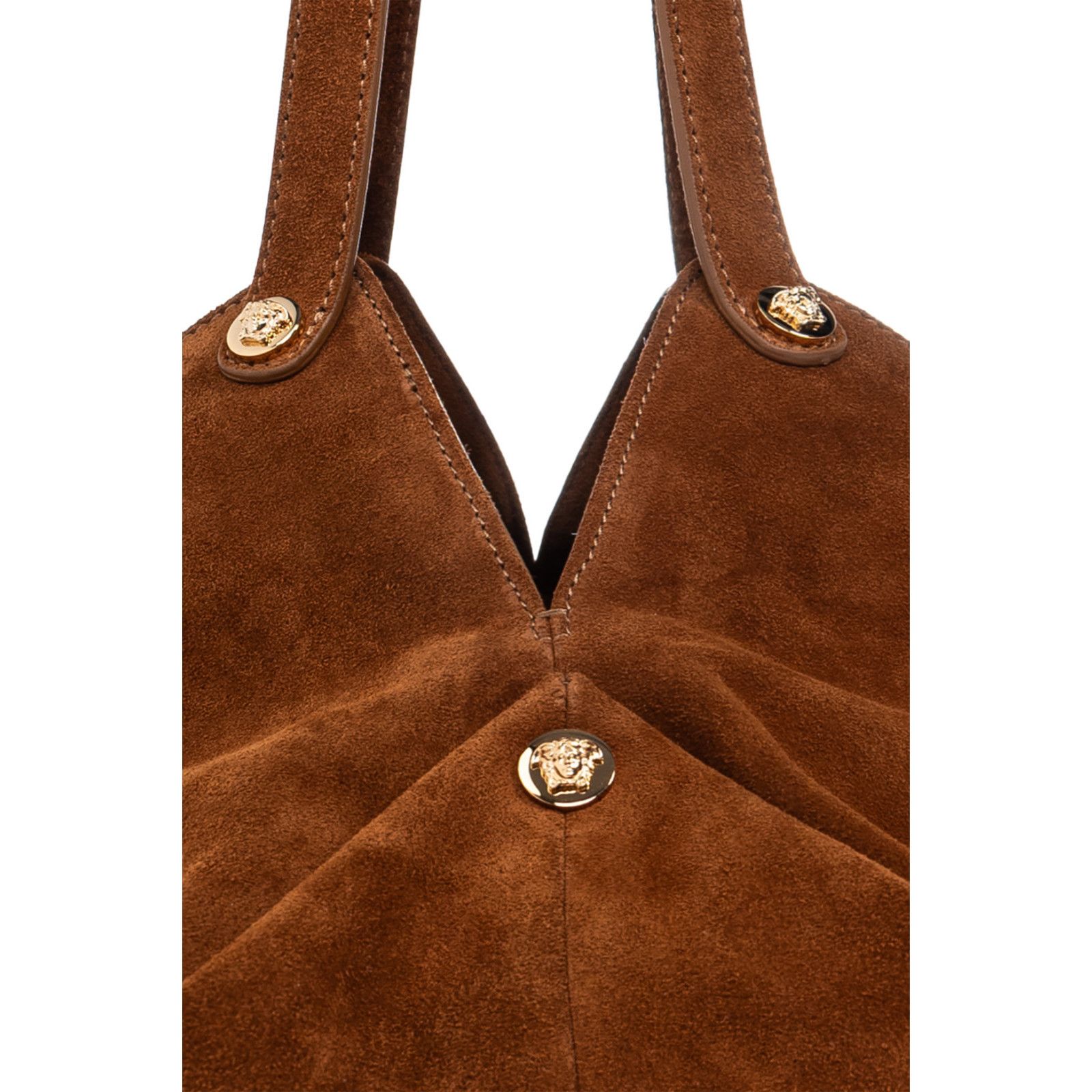 Versace VERSACE Protea Brown Suede Top Handle Bag New & Authentic Size ONE SIZE - 4 Thumbnail