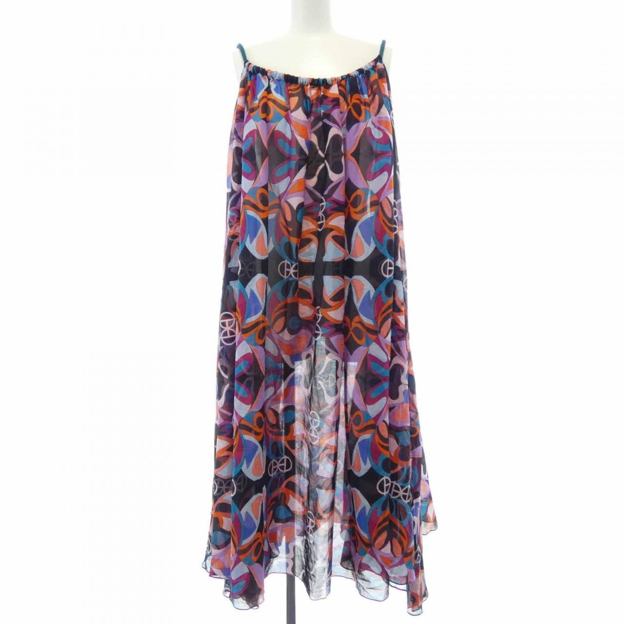 Hermes Hermes Hermes FLEURS MIROIRHROND Dress Textile Dresses DUTY FREE for USA Size ONE SIZE - 1 Thumbnail