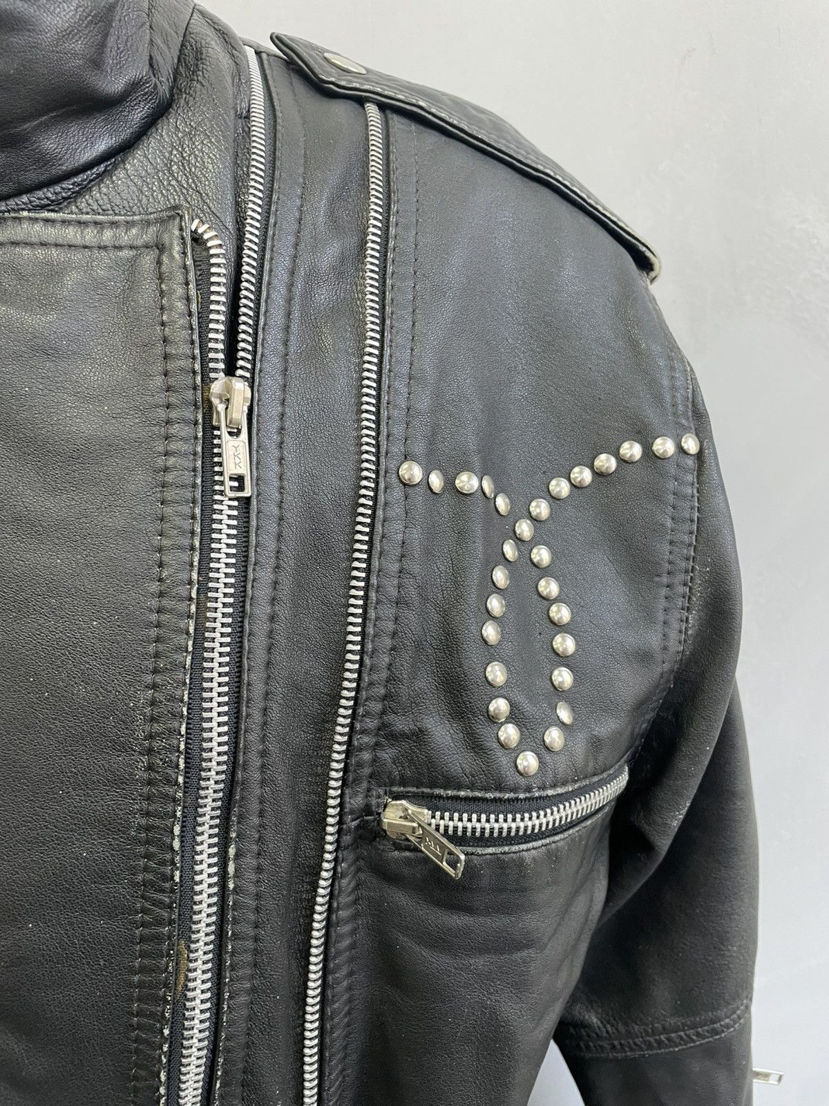 Schott Leather biker style moto jacket harley favidson legrandebleu Size US S / EU 44-46 / 1 - 11 Thumbnail
