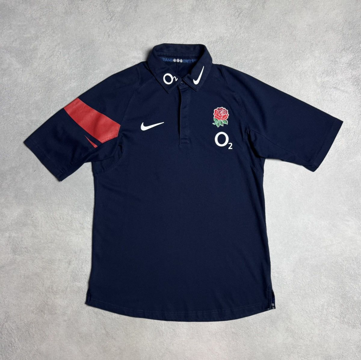 Nike England Cotton Polo Shirt Nike O2 Vintage 2000s Size US M / EU 48-50 / 2 - 1 Thumbnail