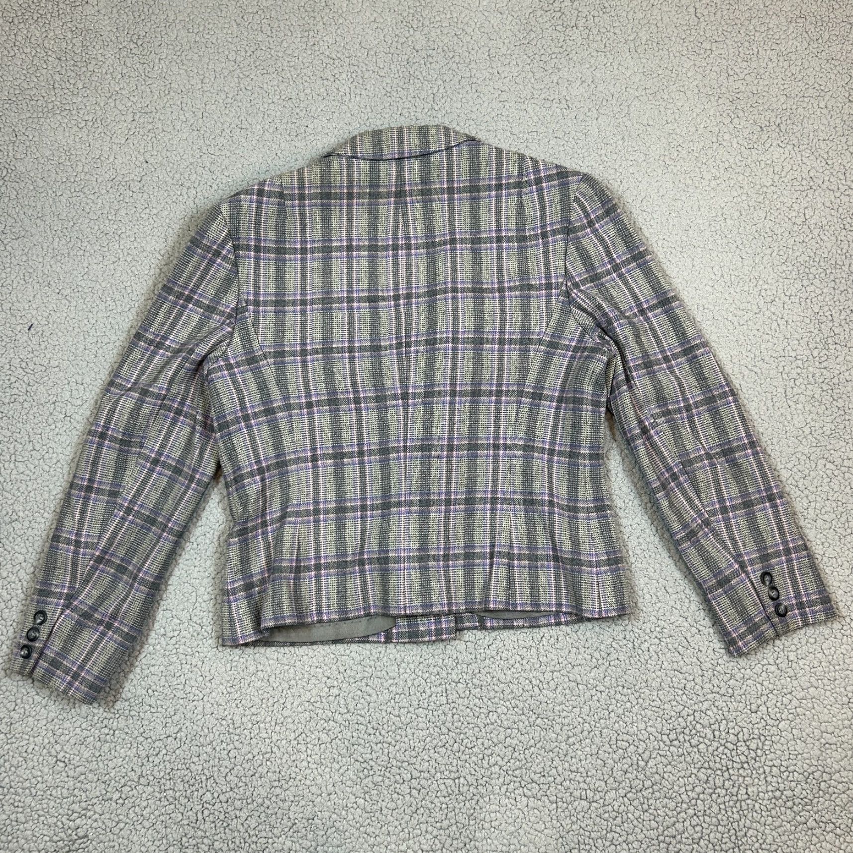Pendleton VINTAGE Pendleton Blazer Jacket Women Gray 12P Petite Wool Single-Breasted Notch Lapel Work Size XL / US 12-14 / IT 48-50 - 2 Thumbnail