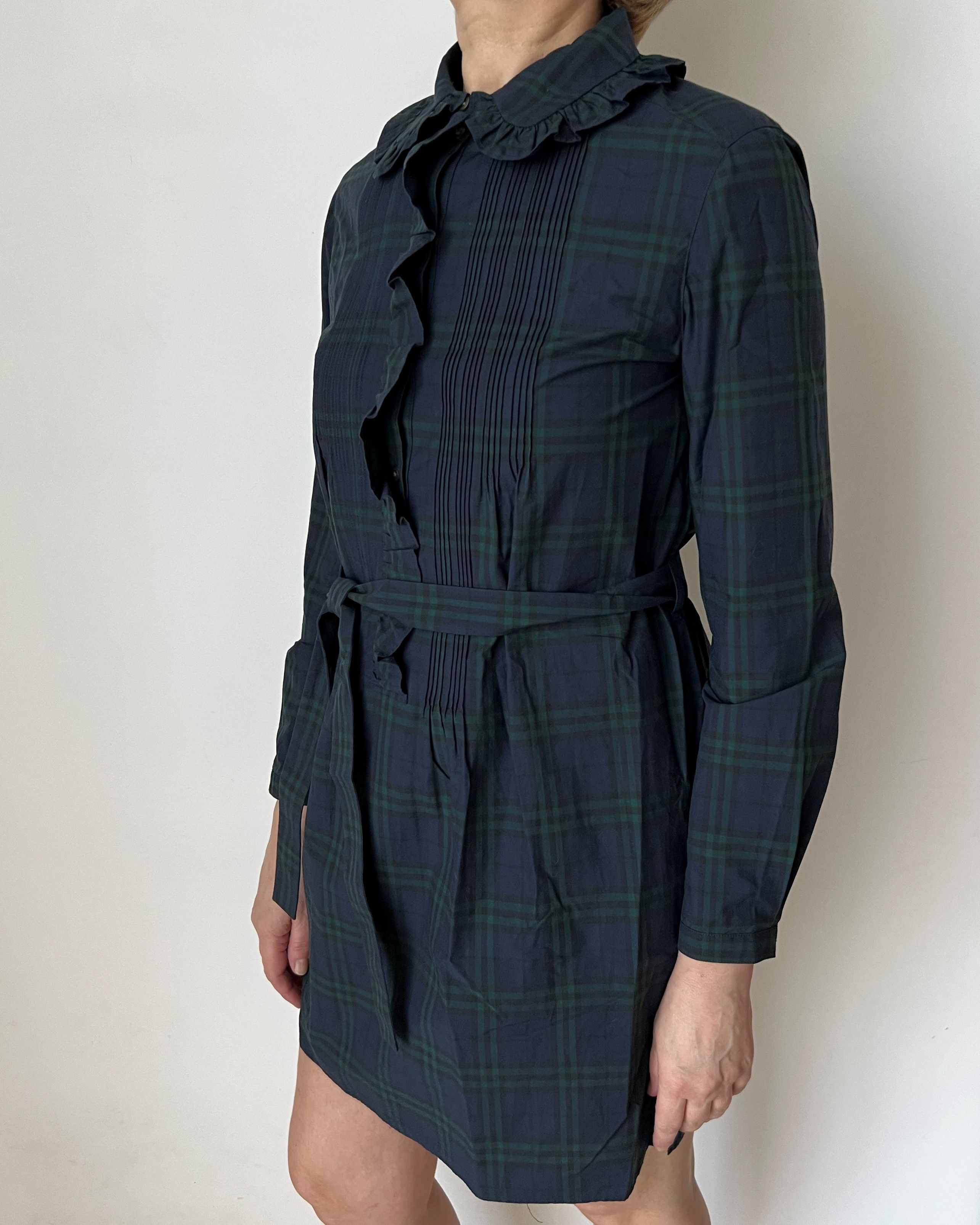 Burberry × Designer ICON BURBERRY PLAID CHECK BELTED DRESS US4 UK6 IT38 Size S / US 4 / IT 40 - 3 Thumbnail
