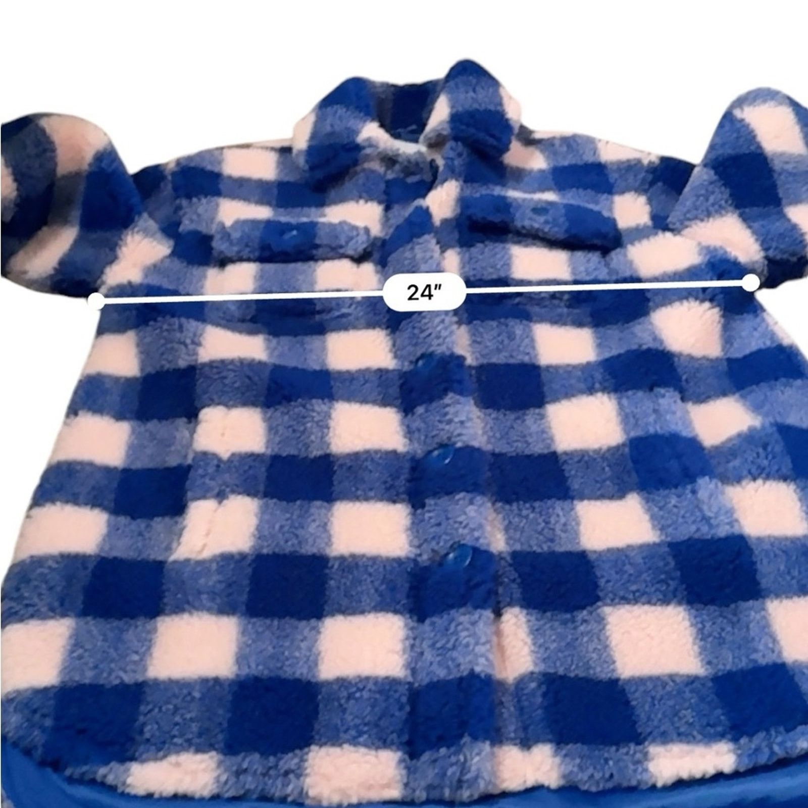 STAND STUDIO Stand Studio Sabi Oversized Blue & Pink Shacket Jacket Sz 32 Size XXS / US 00 / IT 34 - 9 Thumbnail