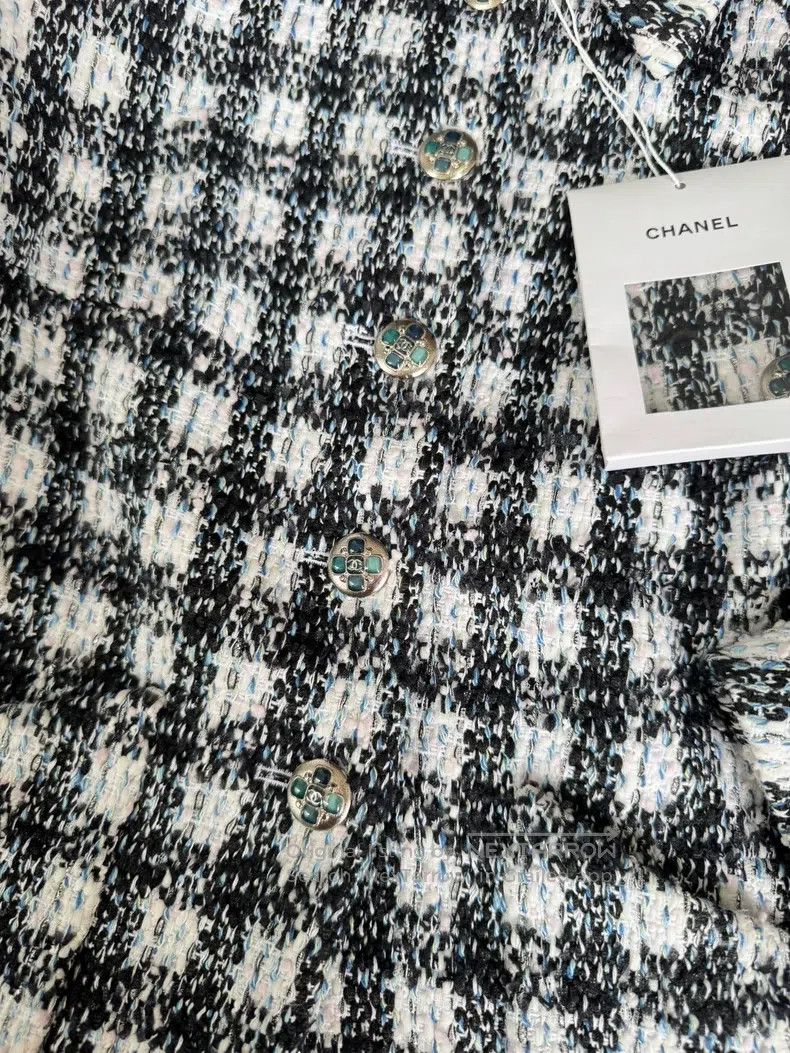 Chanel Chanel Spring and summer preview black and white plaid twe Size XXS / US 00 / IT 34 - 4 Thumbnail