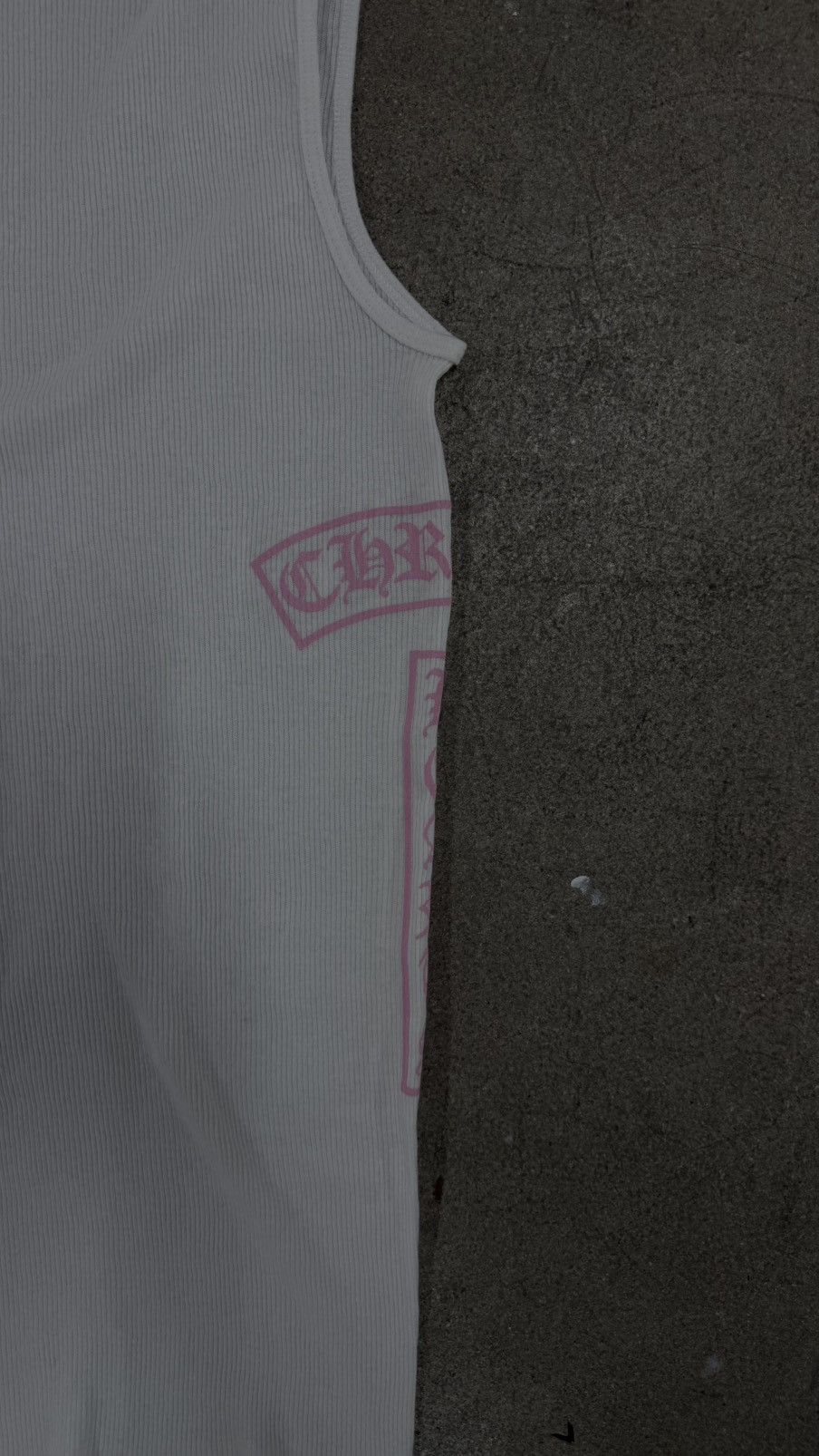 Chrome Hearts RARE!Chrome Hearts White T-Bar Script Rib Tank Top Size US L / EU 52-54 / 3 - 6 Thumbnail