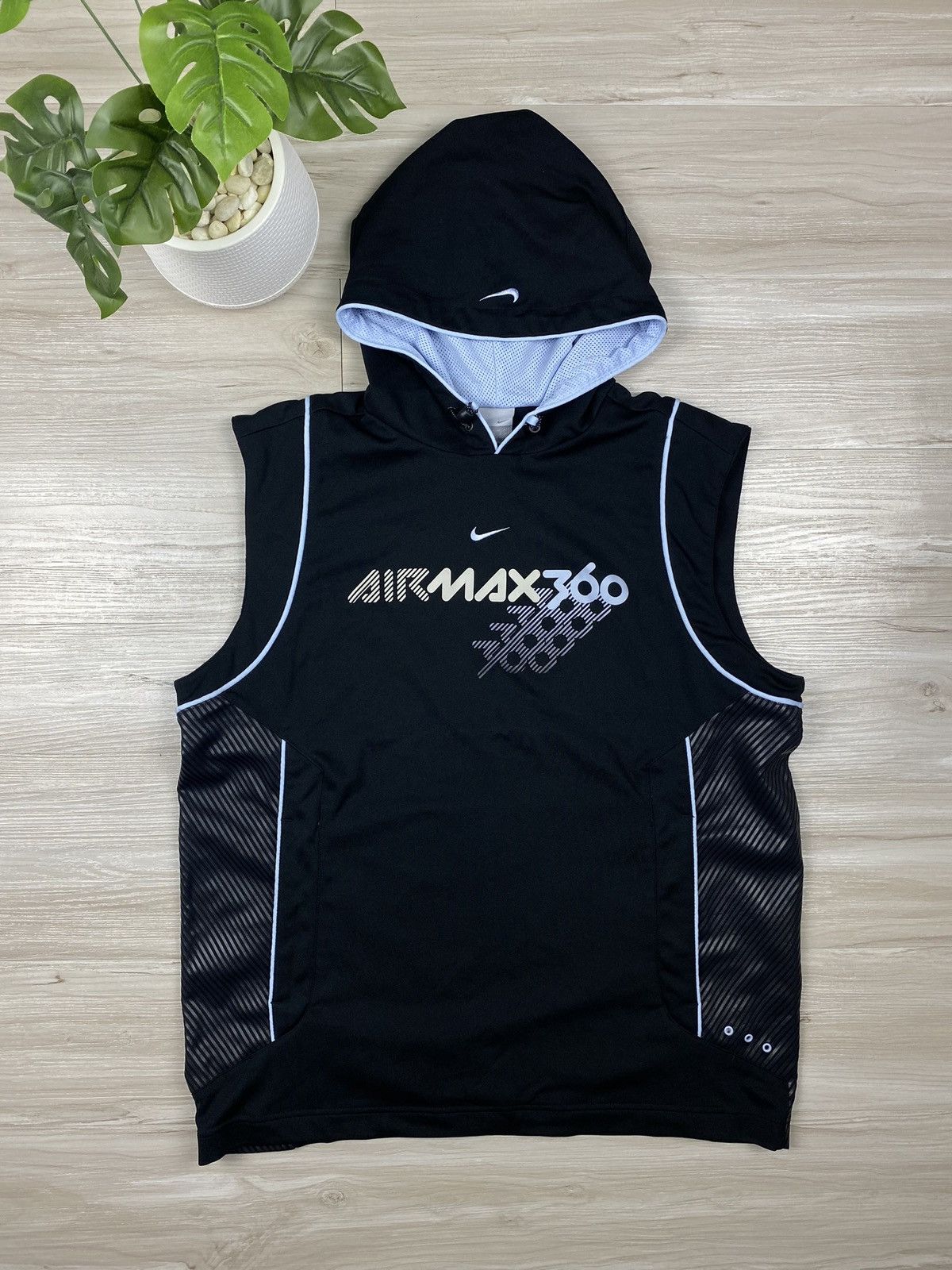 Nike × Vintage Nike 2000 center swoosh air max 360 vest y2k 90s zip Size US L / EU 52-54 / 3 - 1 Thumbnail
