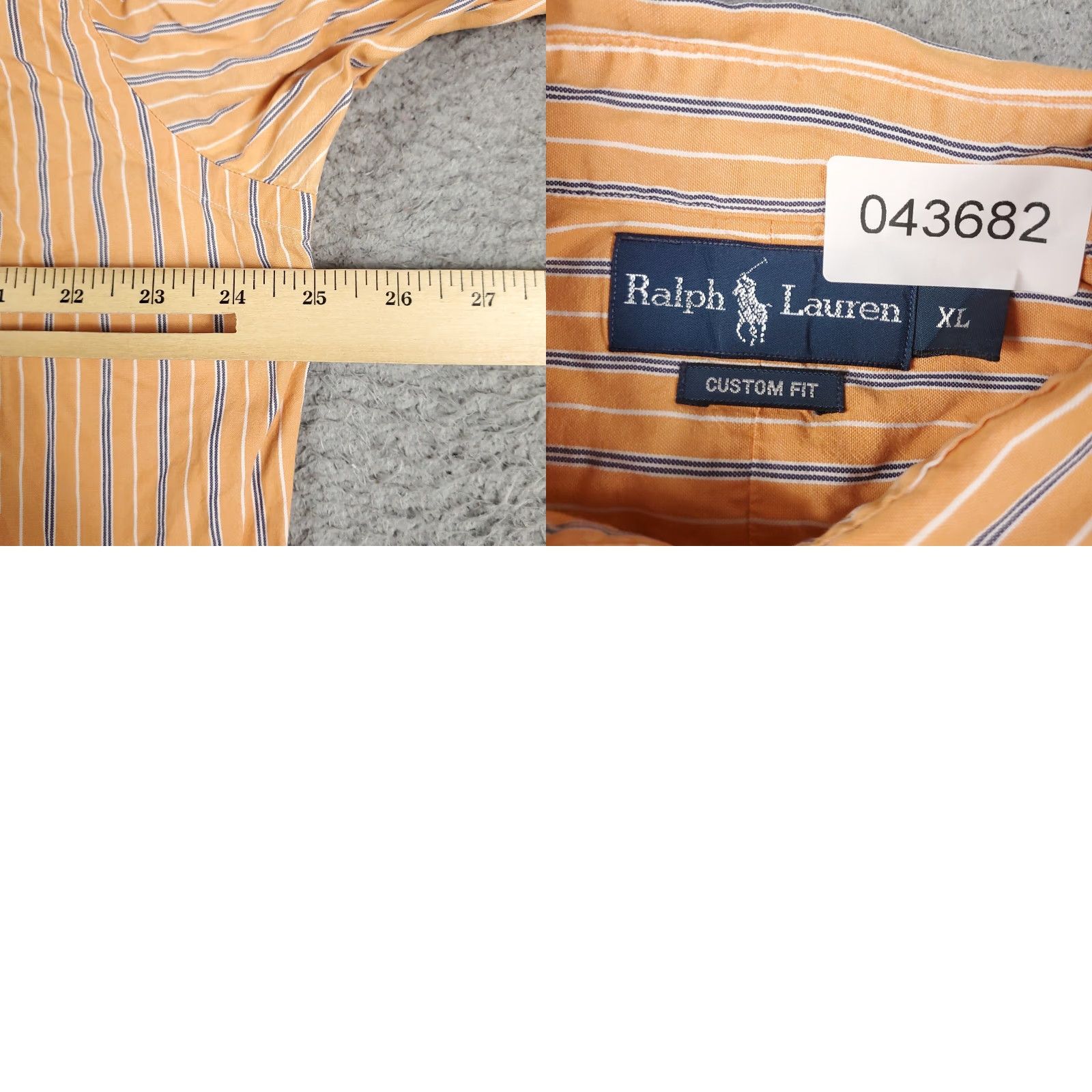 Ralph Lauren Ralph Lauren Shirt Mens XL Orange Striped Button-Up Long Sleeve Polo Style Button-Down Collared Classic Preppy Size US XL / EU 56 / 4 - 8 Thumbnail