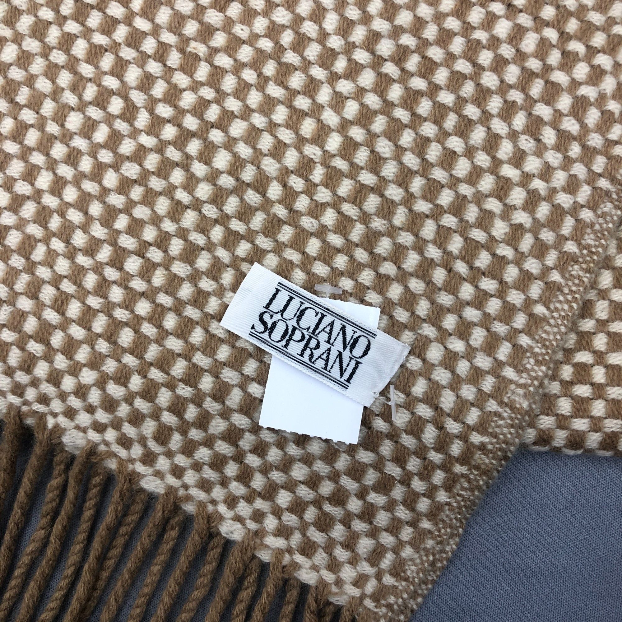 Japanese Brand Vintage Luciano Soprani Scarf Muffler Wool Winter Scarves Size ONE SIZE - 4 Thumbnail