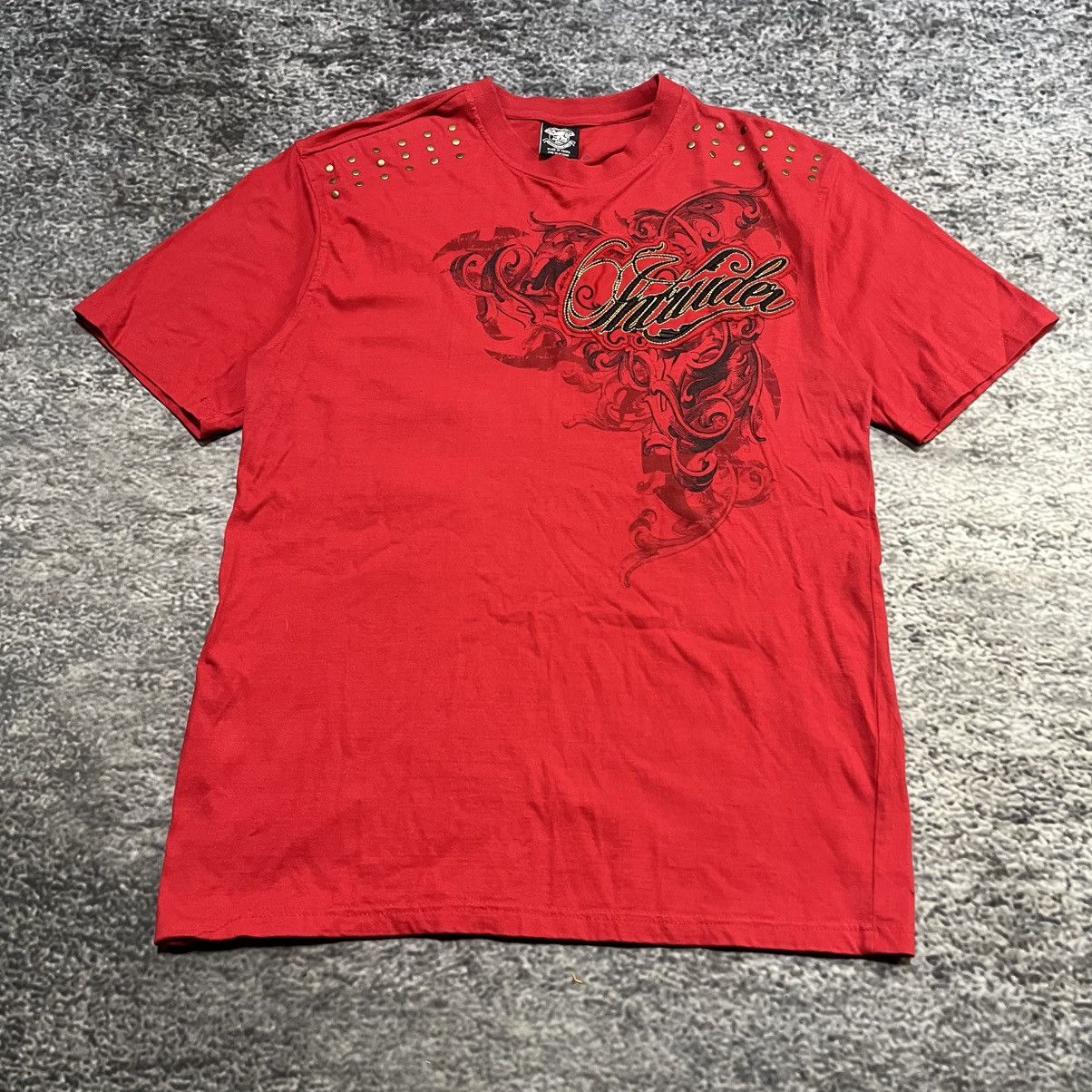 Affliction Vintage Y2K Akcess Goth Grunge Skater Cross Wings T Shirt Size US XXL / EU 58 / 5 - 3 Thumbnail