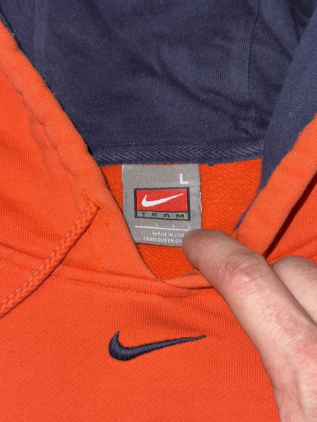 Nike × Vintage Y2K Nike Center Check Swoosh Syracuse Orangemen Sweatshirt Size US L / EU 52-54 / 3 - 3 Thumbnail