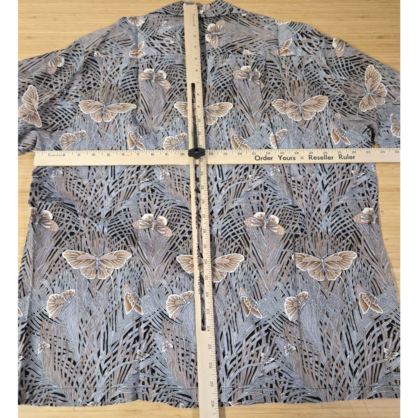 Vintage Kapaia Stitchery Hawaiian Shirt Mens Large Aloha Butterfly Camp Collar Size US XL / EU 56 / 4 - 6 Thumbnail