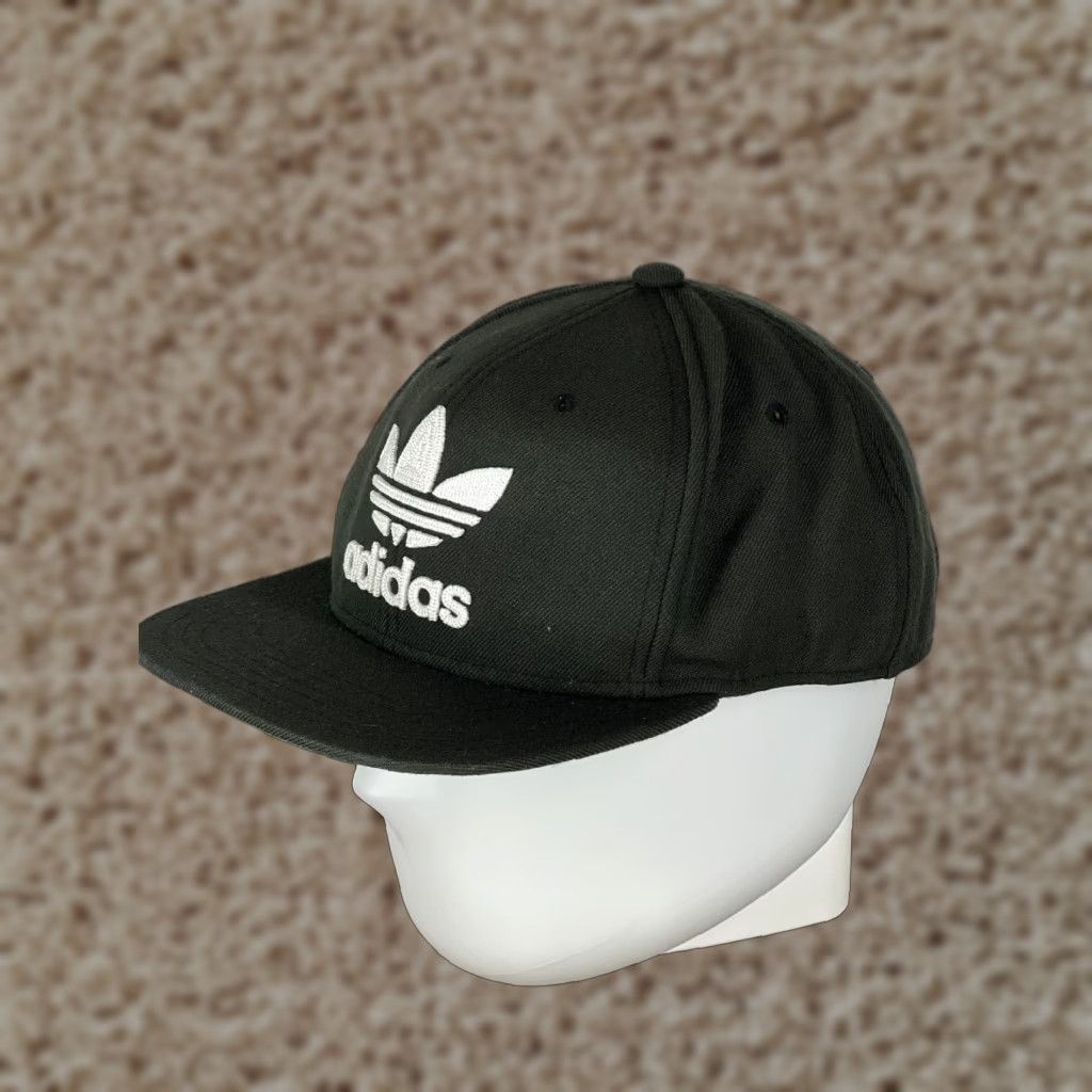 Adidas Hat Cap Snap Back Adult One Size Green Wool Blend Twill Trefoil Logo Casual Men Snapback