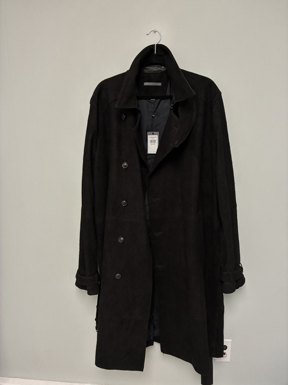 John Varvatos Suede Trench Coat EU 58 USA 48 Size US XXL / EU 58 / 5 - 15 Thumbnail