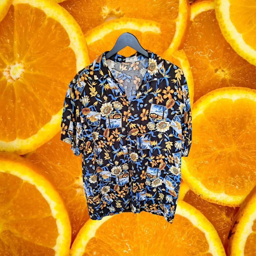 Other Knot Knot Black, Blue Floral Hawaiian Shirt Size XL Size US XL / EU 56 / 4 - 1 Thumbnail