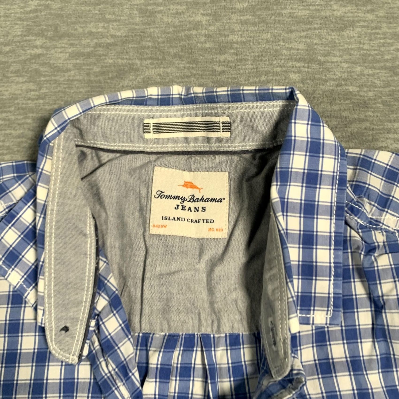 Tommy Bahama Tommy Bahama Shirt Mens M Blue White Plaid Short Sleeve Pocket Button-Down Casual Size US M / EU 48-50 / 2 - 4 Thumbnail