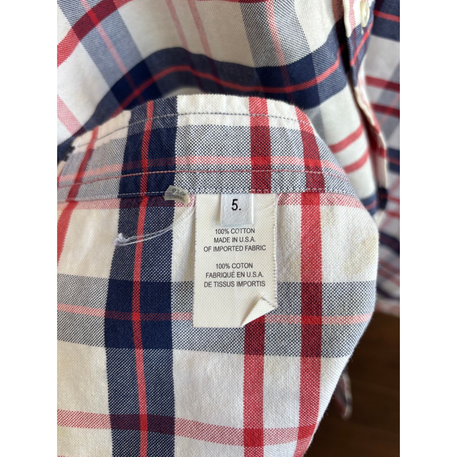 Thom Browne Thom Browne Plaid Button-Down Shirt Red/Blue Size 5 XXL Size US XXL / EU 58 / 5 - 5 Thumbnail