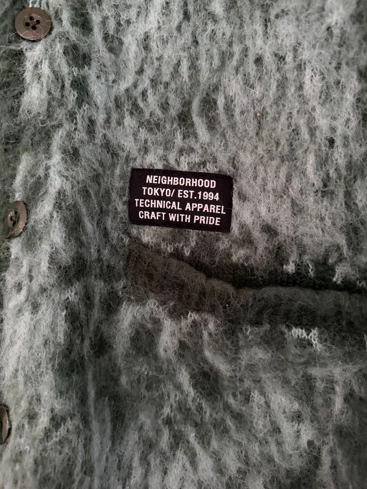 Neighborhood Mohair Cardigan Blue Green Size US S / EU 44-46 / 1 - 5 Thumbnail