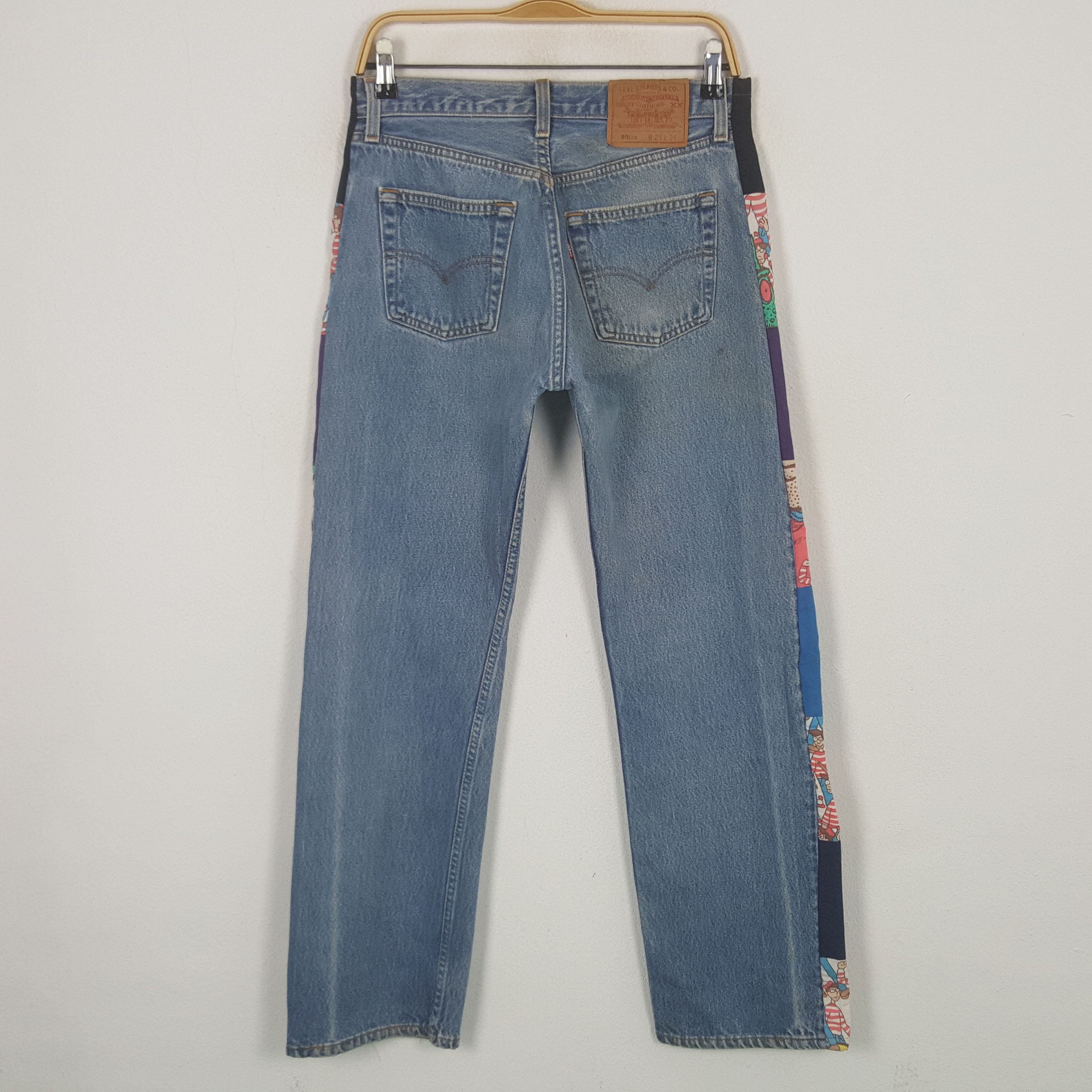 Levi's Vintage Levi's 501 Rare Patchwork Line Denim Jeans Size US 29 - 4 Thumbnail