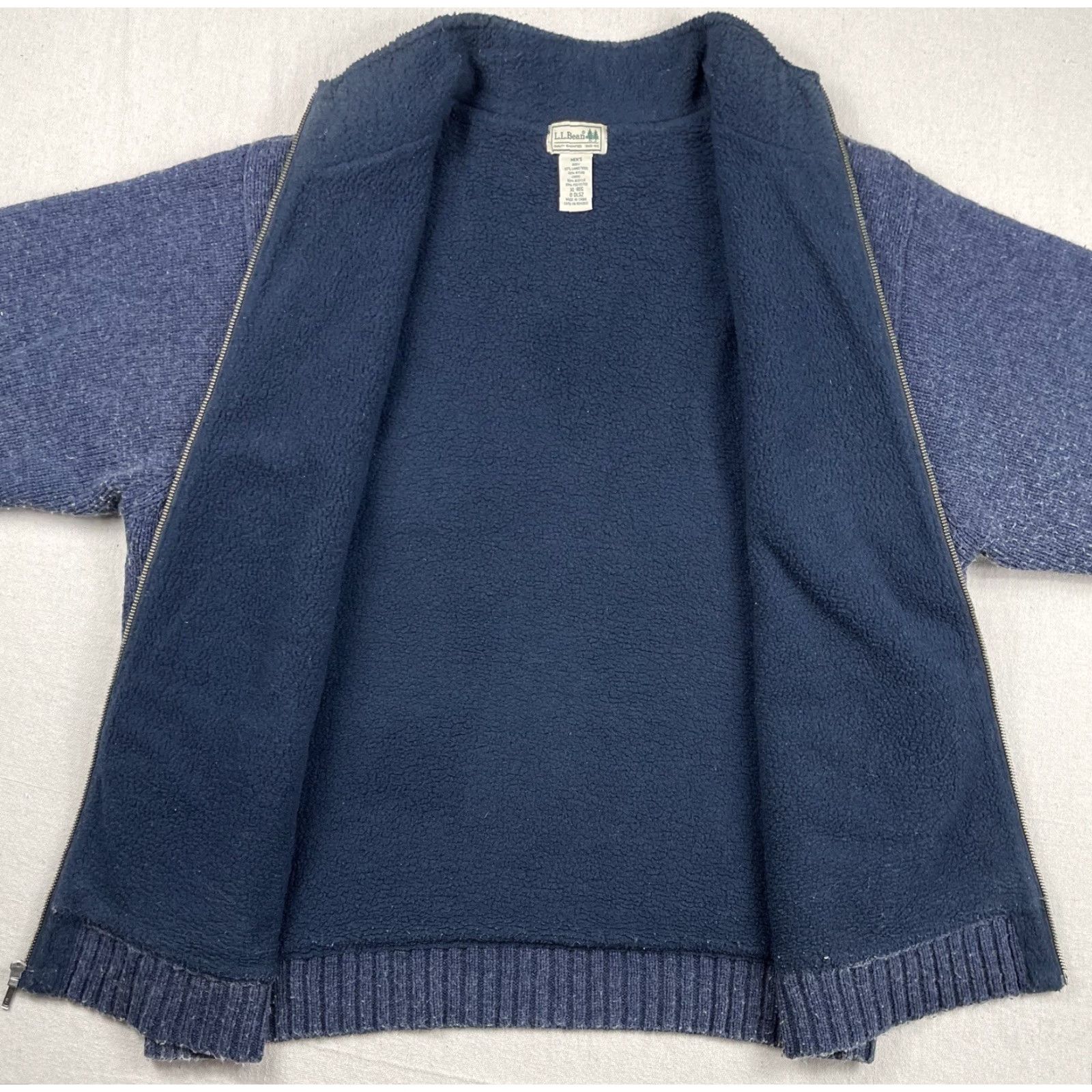 Vintage VINTAGE L.L. Bean Wool Sweater Jacket XL Mens Full Zip Blue Solid Outdoor Cardigan Size US XL / EU 56 / 4 - 4 Thumbnail