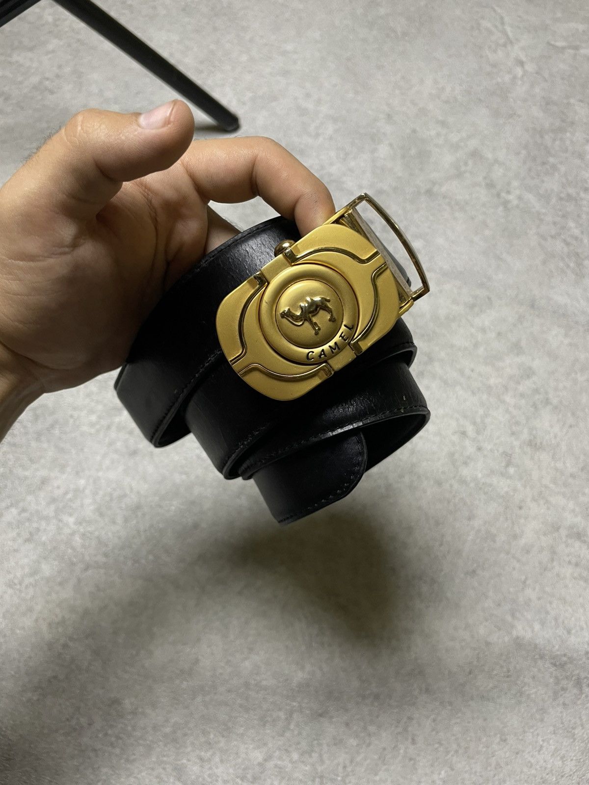 If Six Was Nine Skull IfSixWasNine Camel Time🕰️ Leather BeltArchive Piece Size ONE SIZE - 3 Thumbnail