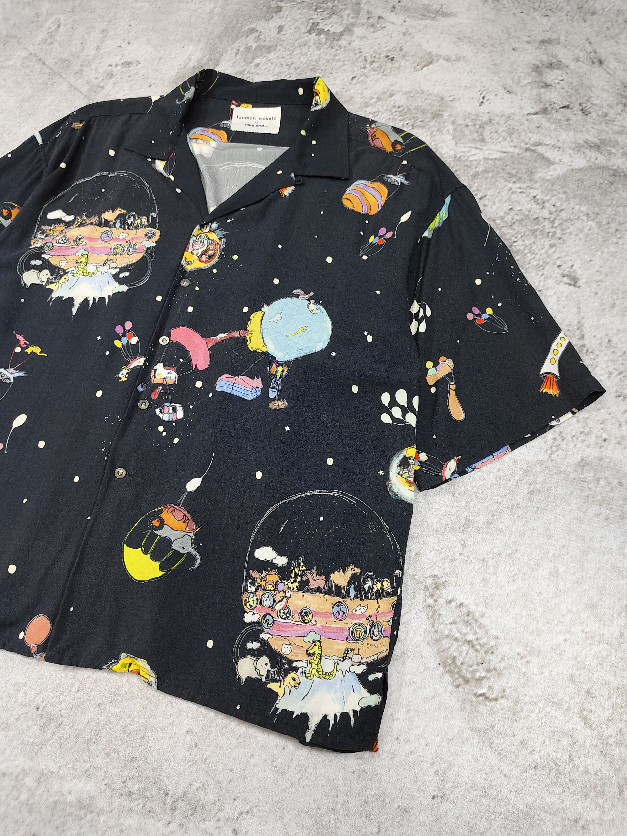 Tsumori Chisato Tsumori Chisato by Niko and🇯🇵Space Art Graphic Rayon Shirt Size US M / EU 48-50 / 2 - 2 Thumbnail