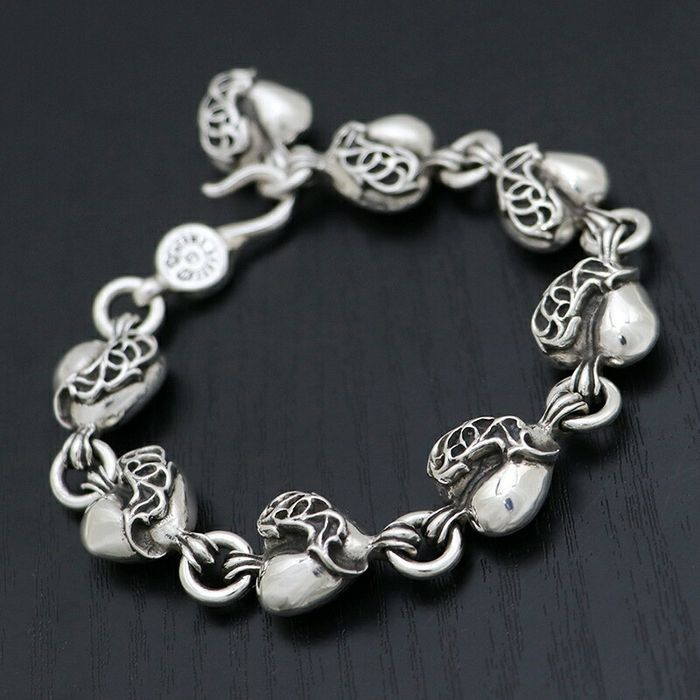 Chrome Hearts Chrome Hearts Heart Link Bracelet - 8.5 inch | Grailed