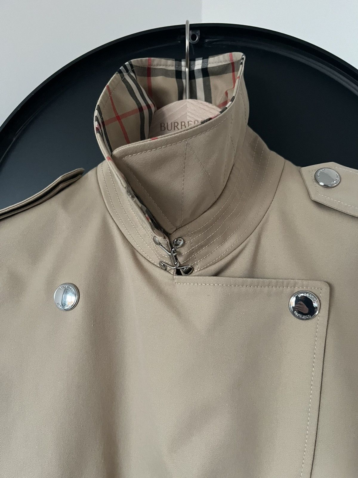 Burberry Burberry Check Collar Gabardine Trench Coat Size S / US 4 / IT 40 - 11 Thumbnail
