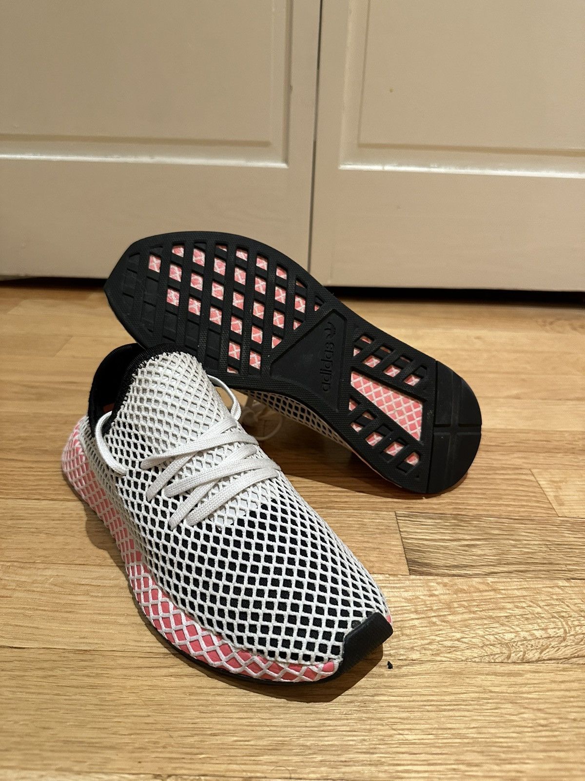 Adidas Deerupt Core Black Chalk Pink (Women's)