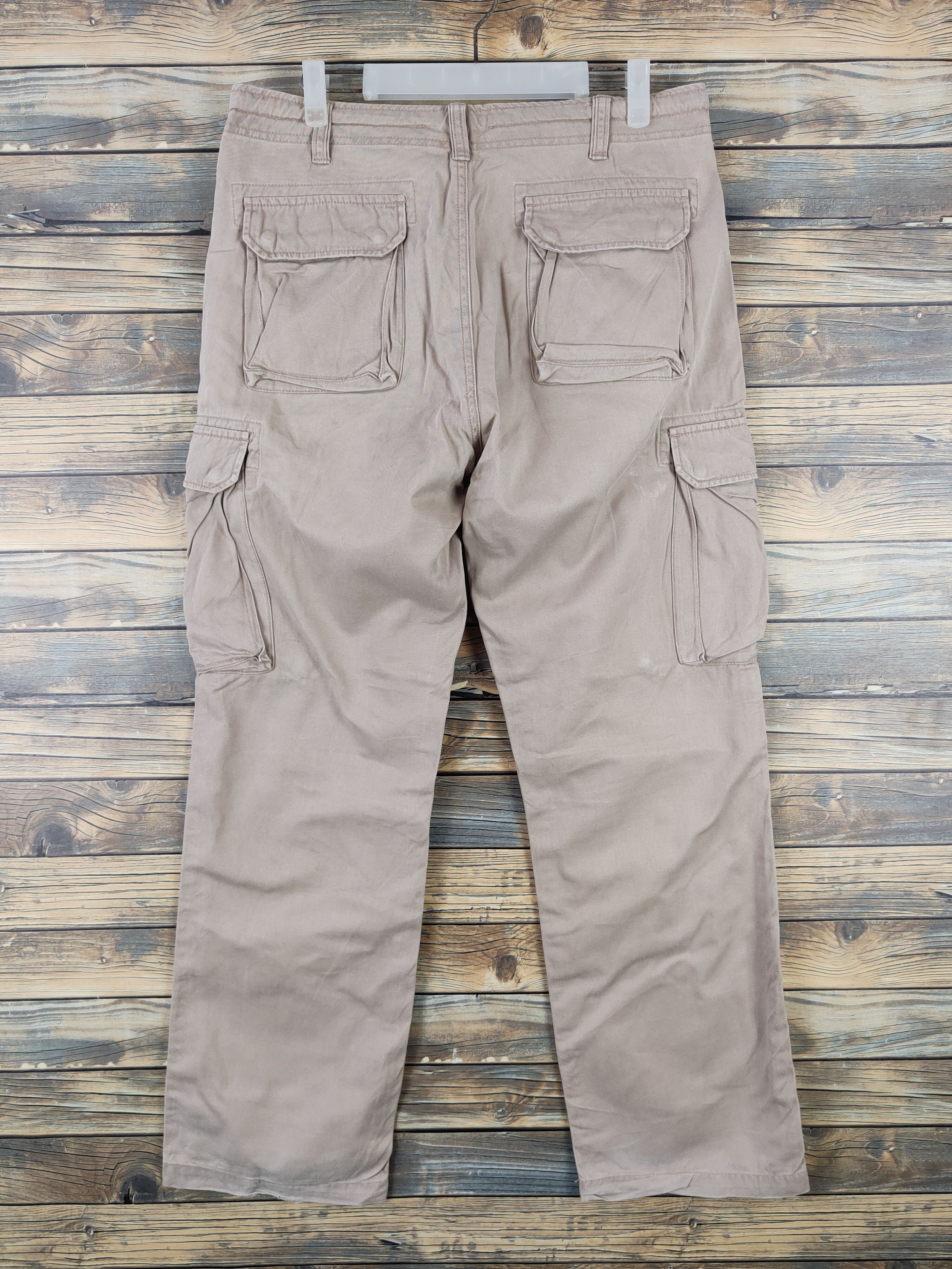 Japanese Brand DLL Anti-Label Jean Beige Multipocket Cargo Pants #521 Size US 33 - 7 Thumbnail