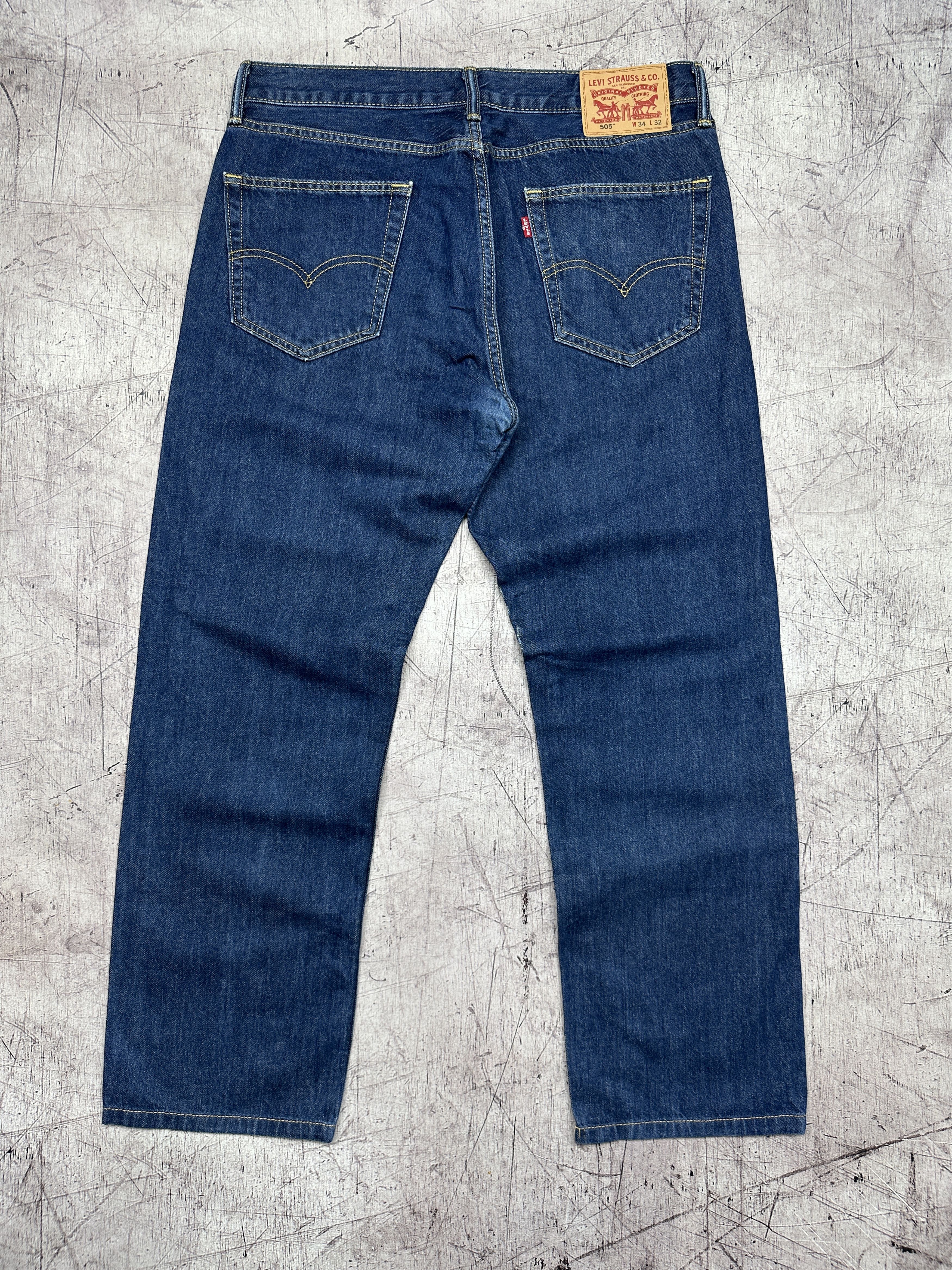 Levi's Levi's 505 Mens Denim Pants Jeans Size 34 x 32 Size US 34 / EU 50 - 1 Thumbnail