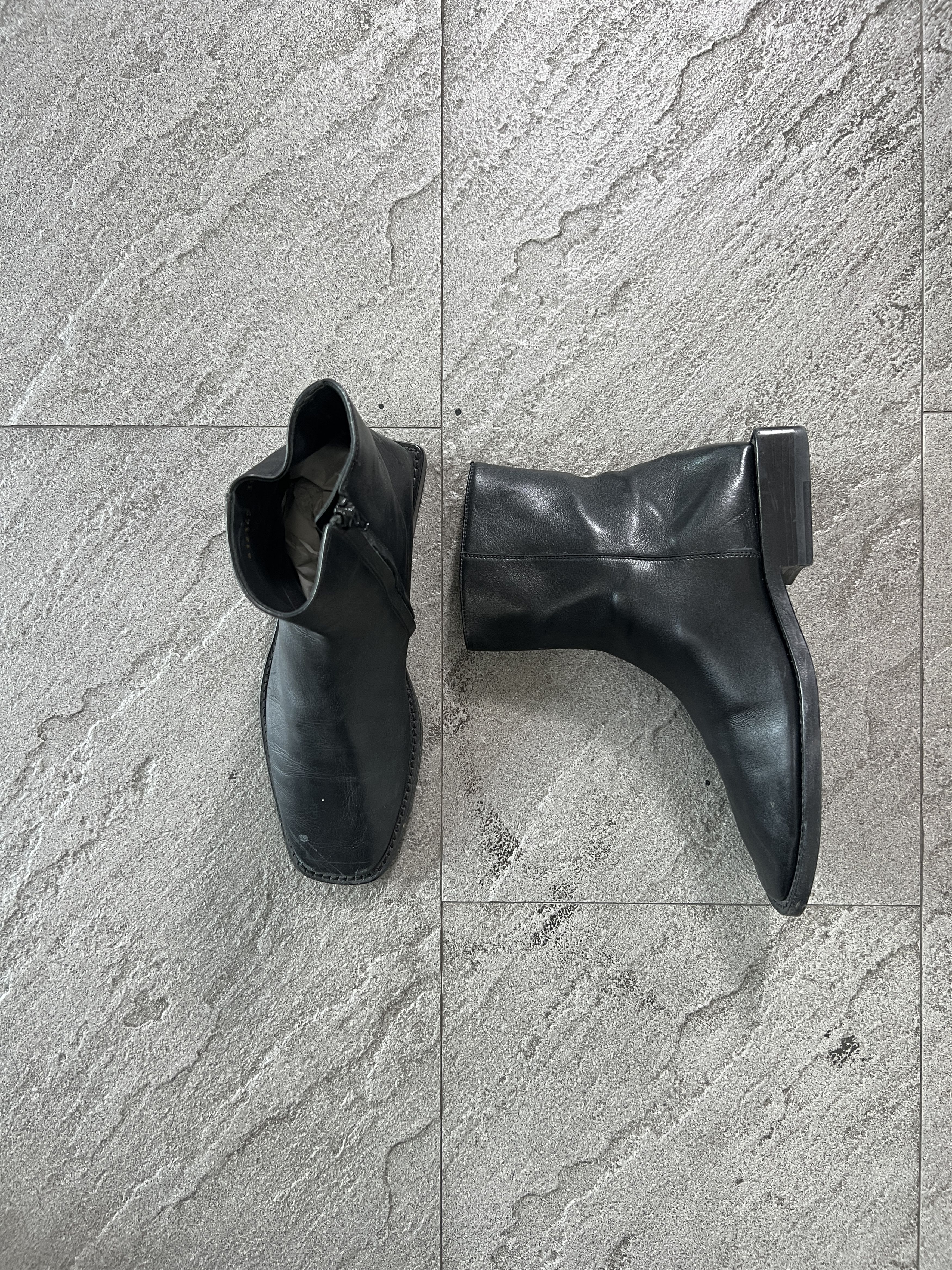 Balenciaga Balenciaga BB Heel Logo Leather Zip Ankle Boots 37.5 Size US 7.5 / IT 37.5 - 4 Thumbnail