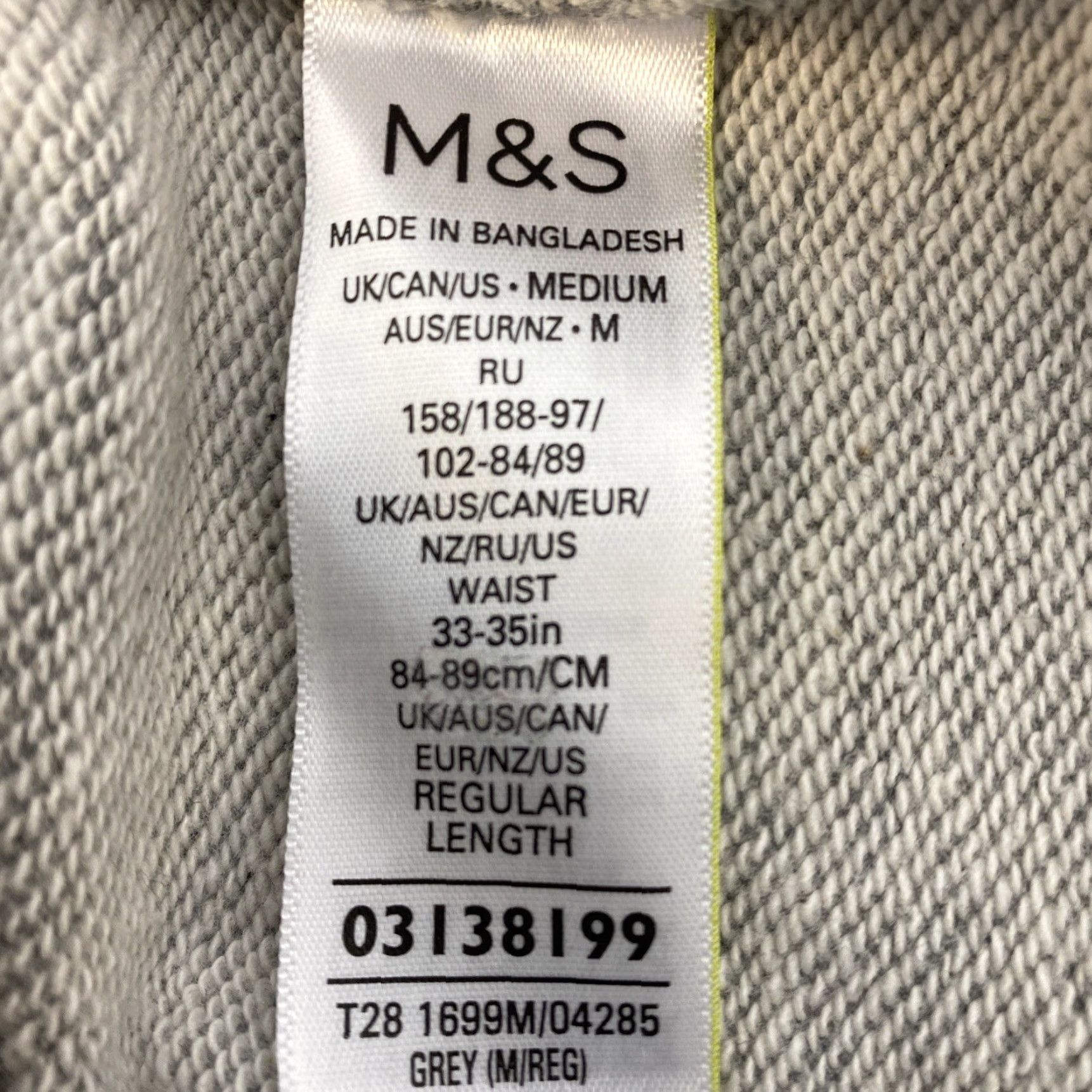 Marks & Spencer M&S Men's Jogger Pants Athletic Fitness Training Track Sweatpants 48-19 / 48-19 Size US 31 - 7 Thumbnail