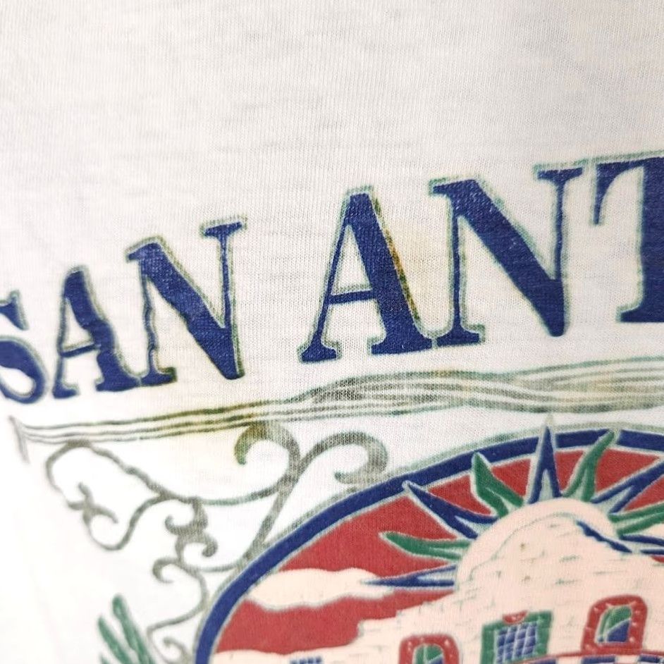 Vintage VINTAGE San Antonio T Shirt Mens Large White 90s The Alamo Texas Travel Men Shirt White 90s San Antonio Travel Size US L / EU 52-54 / 3 - 4 Thumbnail