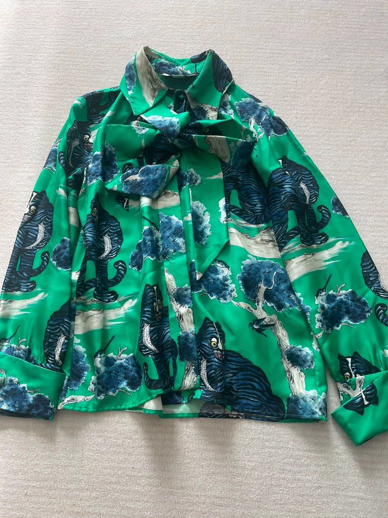 Gucci Gucci Size 38 Silk shirt Size US XXS / EU 40 - 1 Thumbnail