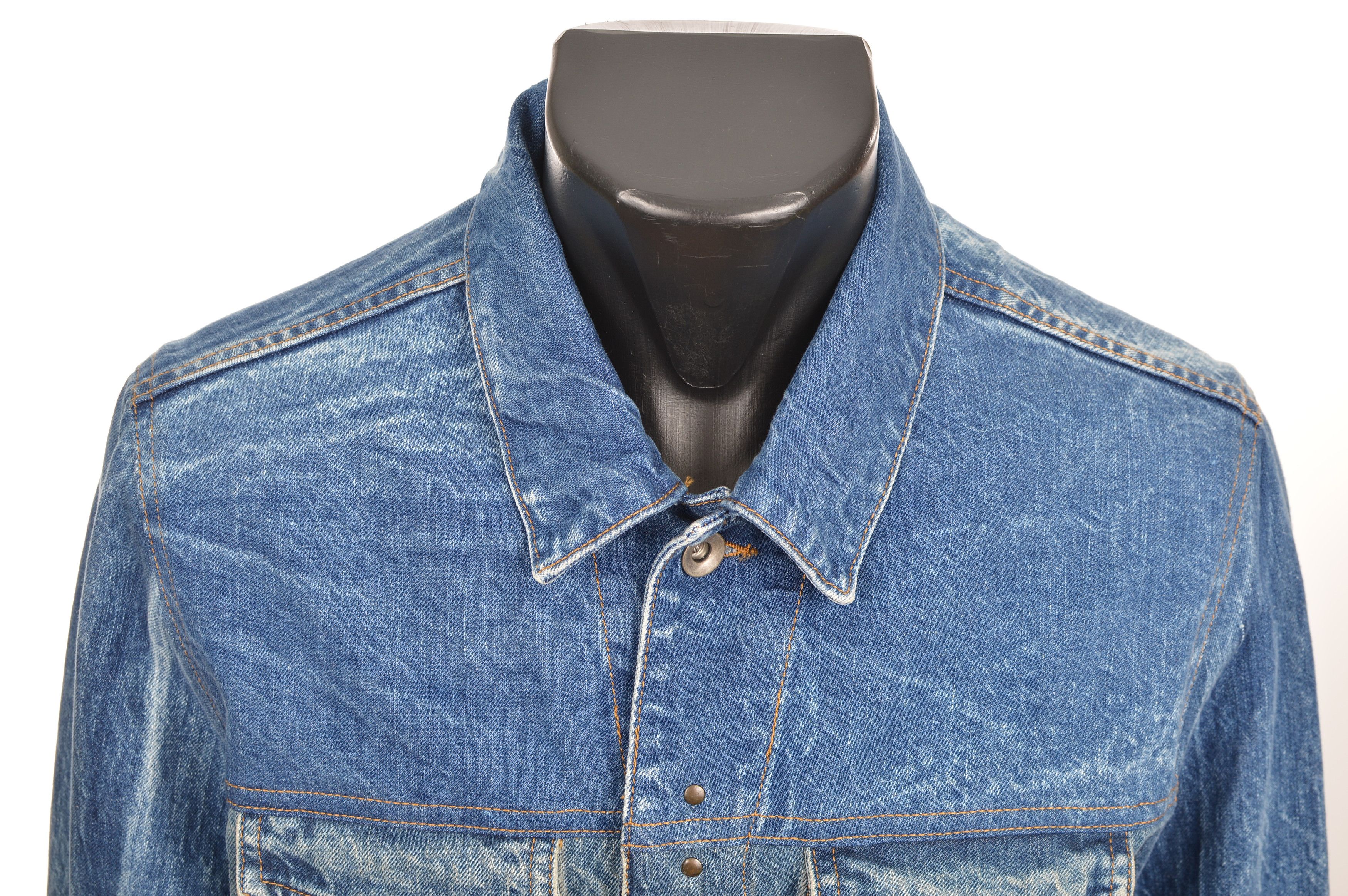 Vintage Mauro Grifoni Denim / Tweed Jean Jacket Size US M / EU 48-50 / 2 - 2 Thumbnail