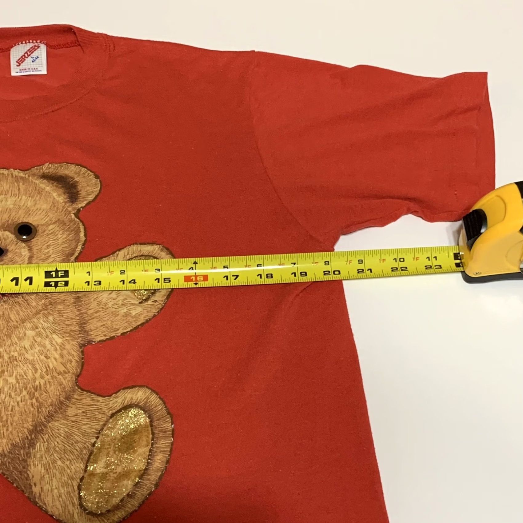 Jerzees VINTAGE Jerzees T-Shirt Red Bear Cutoff Ugly Christmas 1990s Adult L/M Mens Size M / US 6-8 / IT 42-44 - 4 Thumbnail