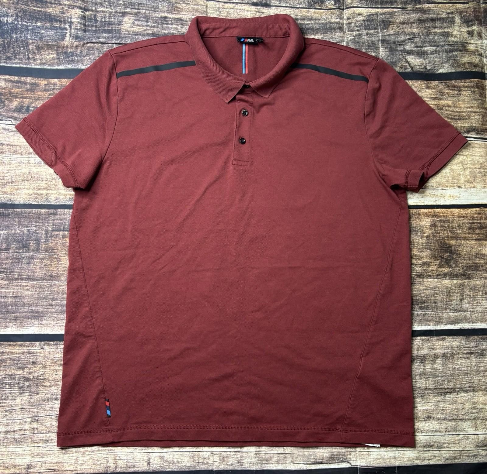 BMW BMW M Sport Polo Shirt Mens XL Red Short Sleeve Stretch Size US XL / EU 56 / 4 - 1 Thumbnail