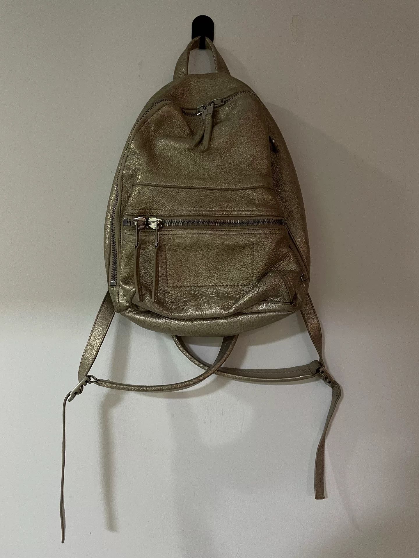 Rick Owens rick owens small leather backpack in champagne Size ONE SIZE - 1 Thumbnail
