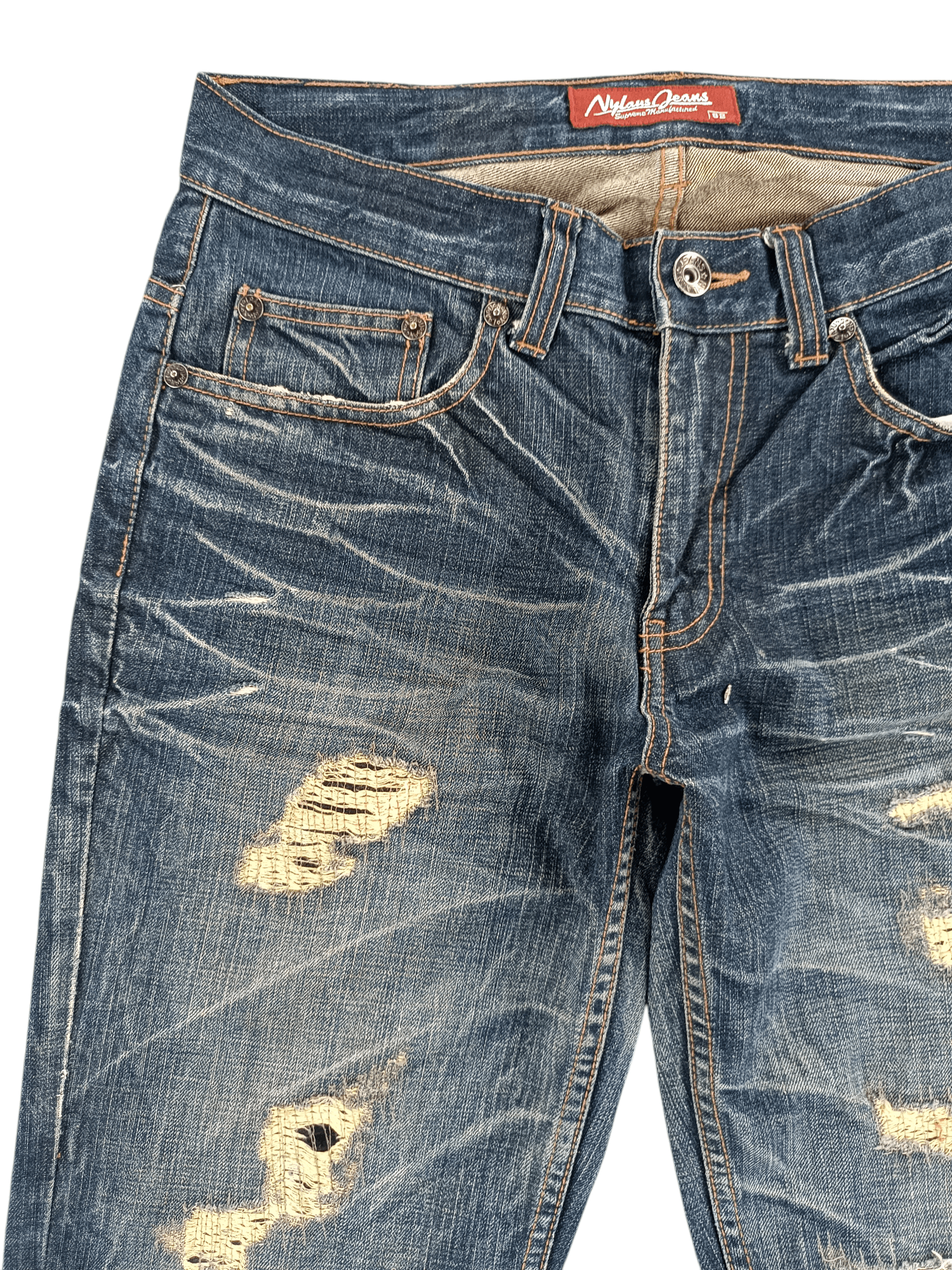 If Six Was Nine × Japanese Brand × Jean 🔥 VTG 🔥 Japanese Nylaus Rare Distressed Jeans Size US 32 / EU 48 - 11 Thumbnail