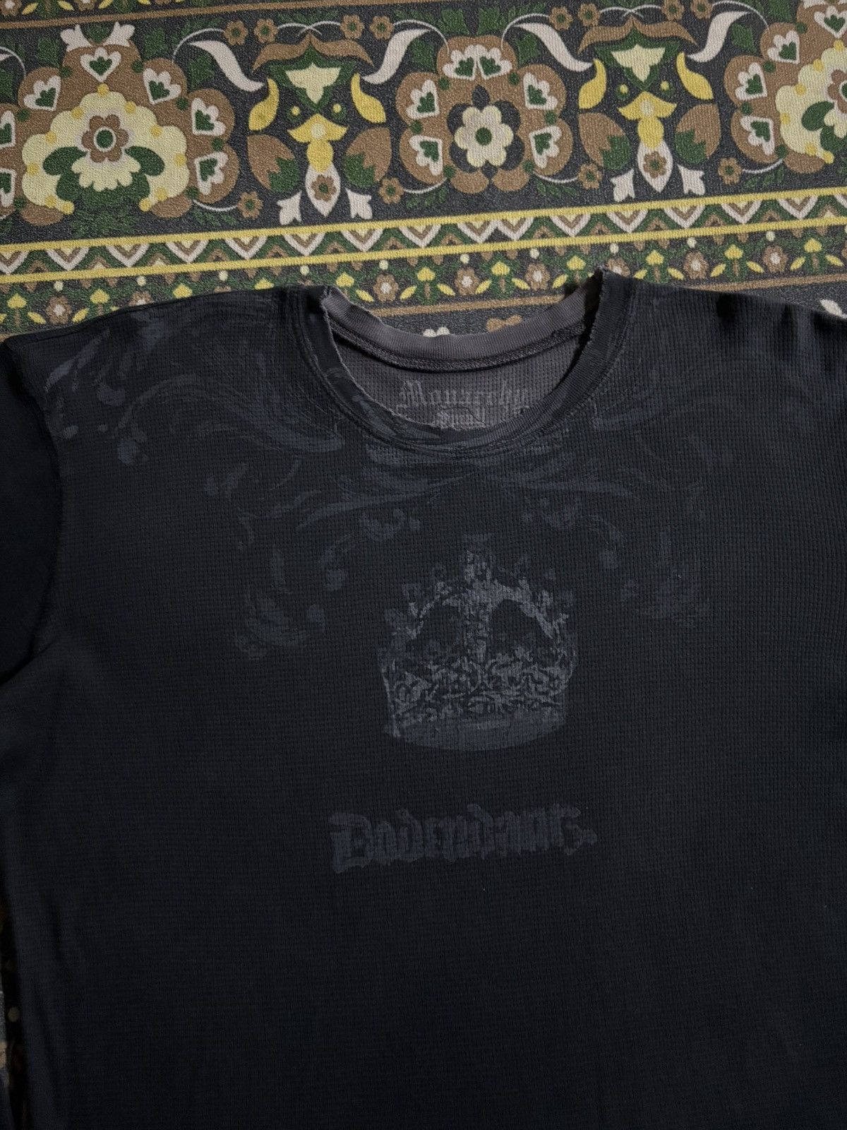 Affliction Monarchy Cross Skull Distressed Style Knit Long Sleeve Tee Size US M / EU 48-50 / 2 - 6 Thumbnail