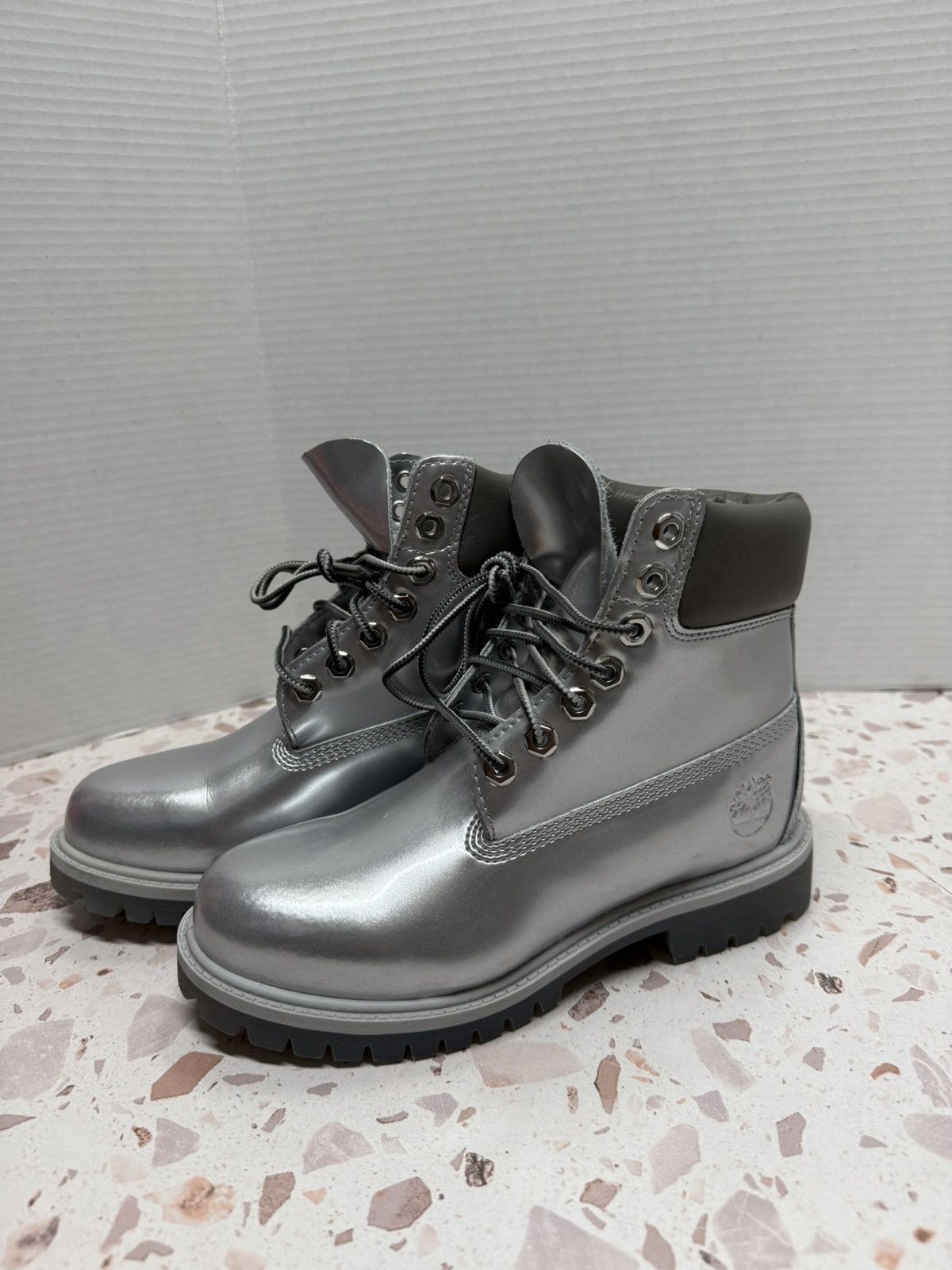 Timberland Veneda Carter x Timberland 6" Silver Boots Size 4 M/ 5.5W Size US 5.5 / IT 35.5 - 1 Thumbnail