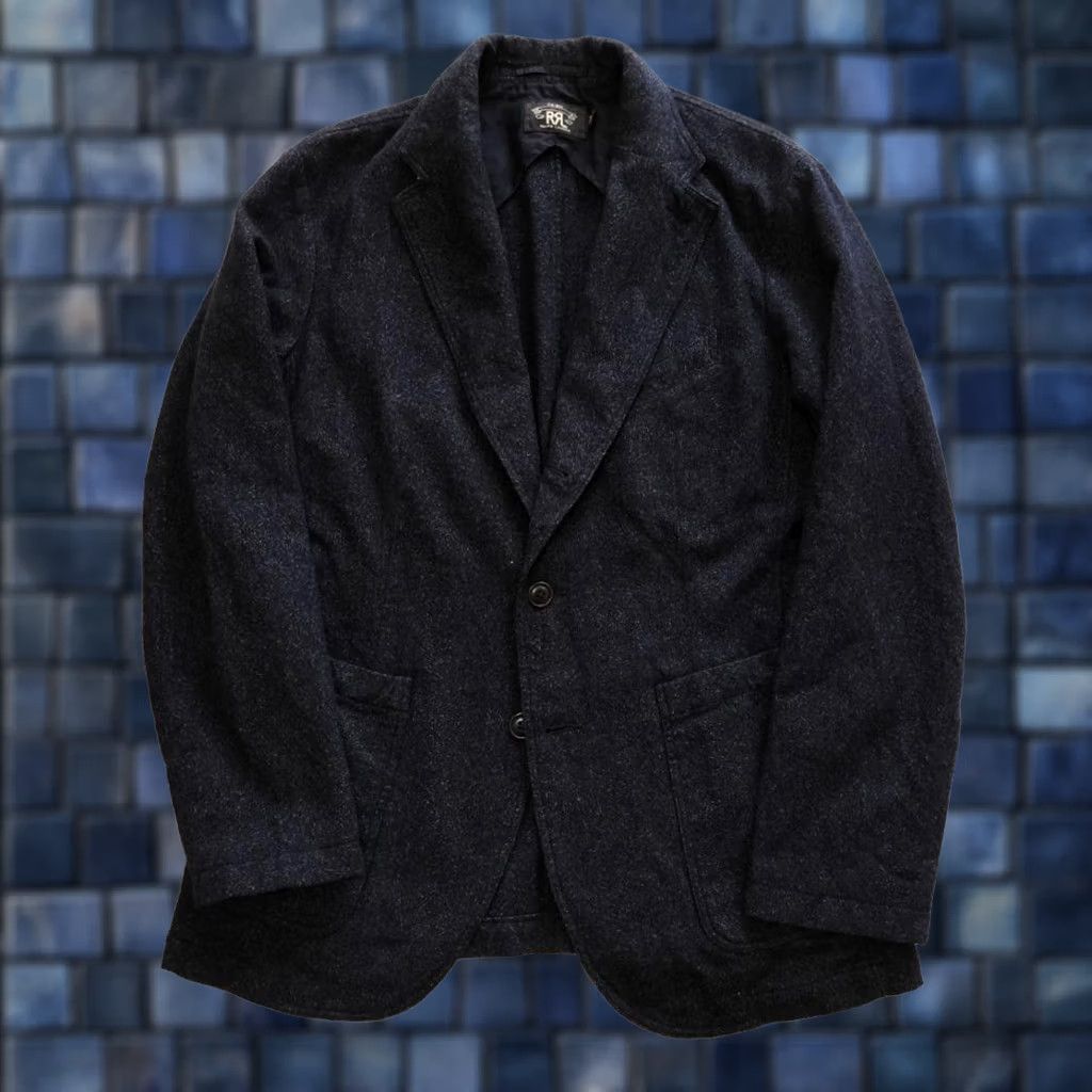 Ralph Lauren RRL Ralph Lauren Sport Coat Jacket Tweed Wool Navy Casual Size M Men Size US M / EU 48-50 / 2 - 1 Thumbnail
