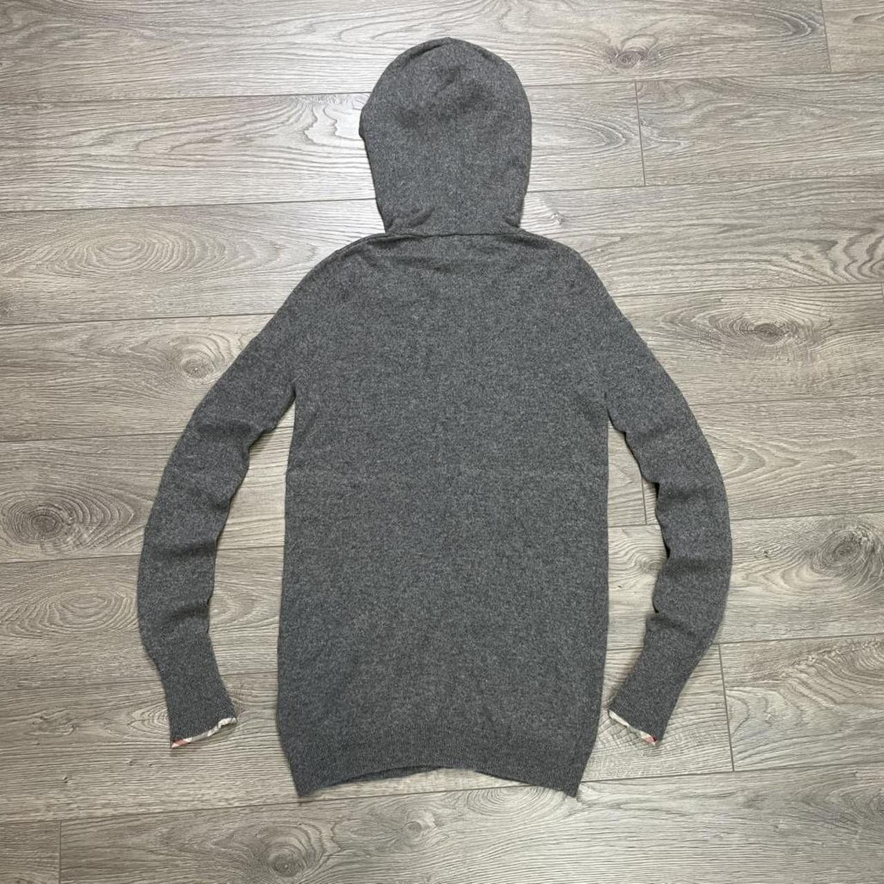 Burberry Burberry Brit Grey Cashmere Hooded Zip Jacket Size S Check Size S / US 4 / IT 40 - 2 Thumbnail