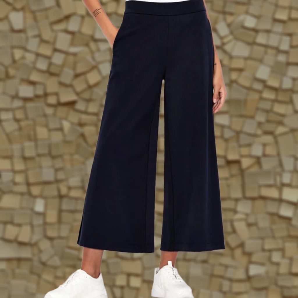 Armani Exchange Armani Exchange Womens Sweatpants Black Small Wide Leg Side Slit Baggy Pants Size 28" / US 6 / IT 42 - 1 Thumbnail