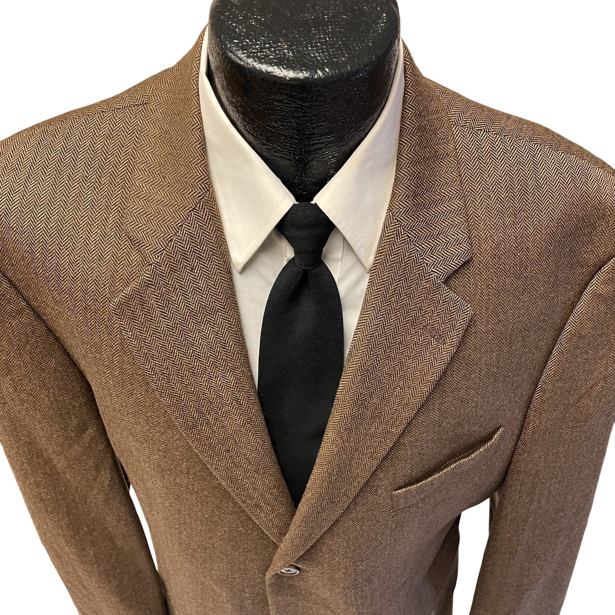 Ralph Lauren Vtg Ralph Lauren Sport Coat HERRINGBONE Lambswool Jacket Size 44L - 2 Thumbnail