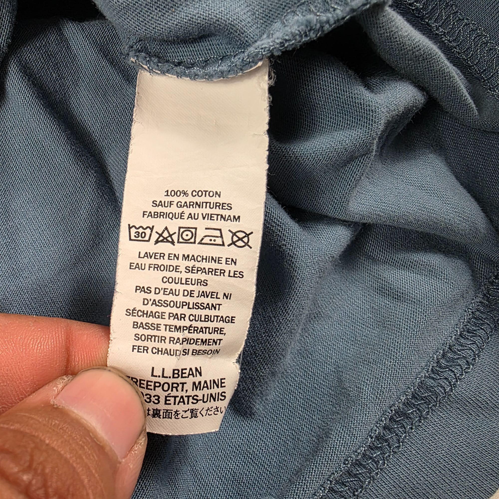 L.L. Bean L.L.Bean Mens XL Blue Traditional Fit Shirt Casual Crewneck Size US XL / EU 56 / 4 - 4 Thumbnail